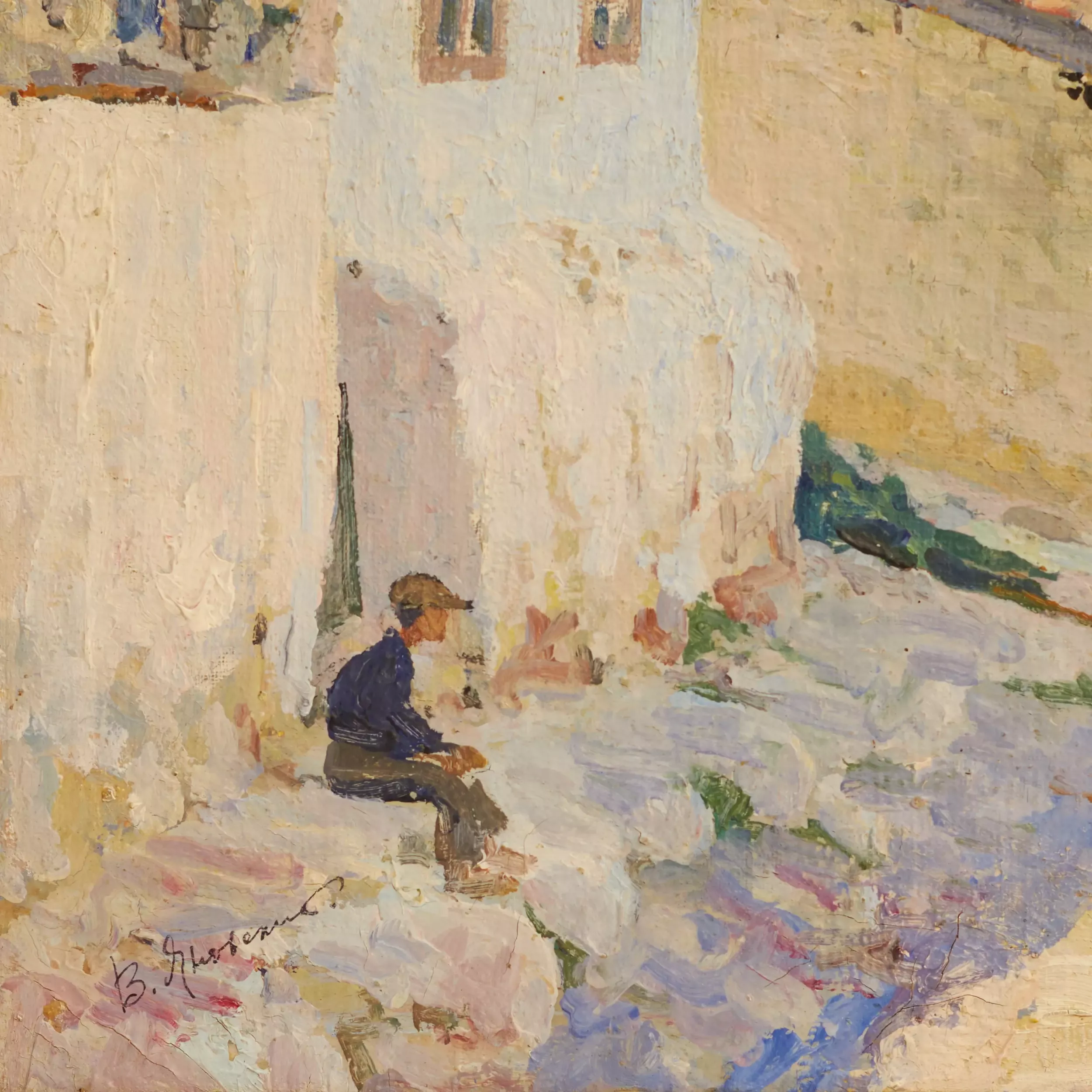 ВЛАДИМИР КОНСТАНТИНОВИЧ ЯНОВСКИЙ (1876–1966). КРЫМСКИЙ ПЕЙЗАЖ РОССИЯ, НАЧАЛО ХХ ВЕКА