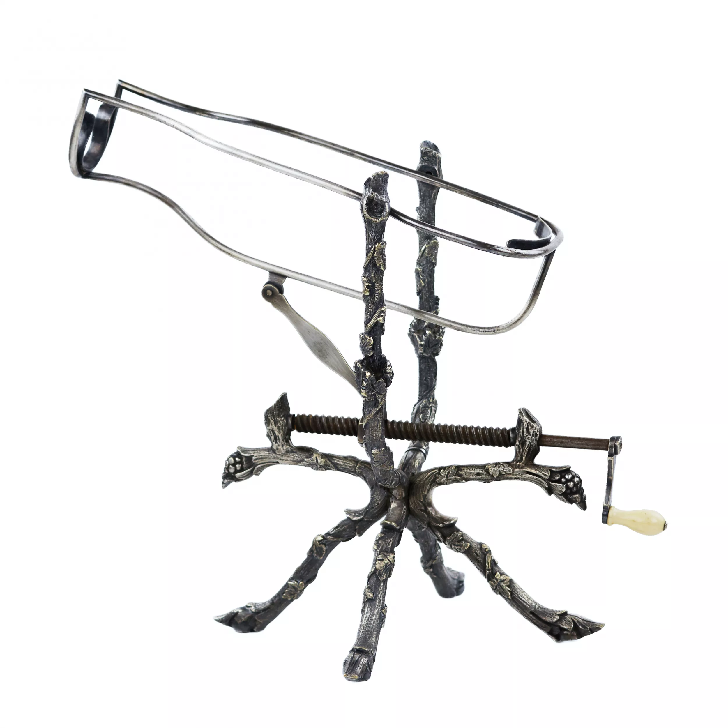 SILVERED WINE DECANTER FRANCE, LATE 19TH – EARLY 20TH CENTURY