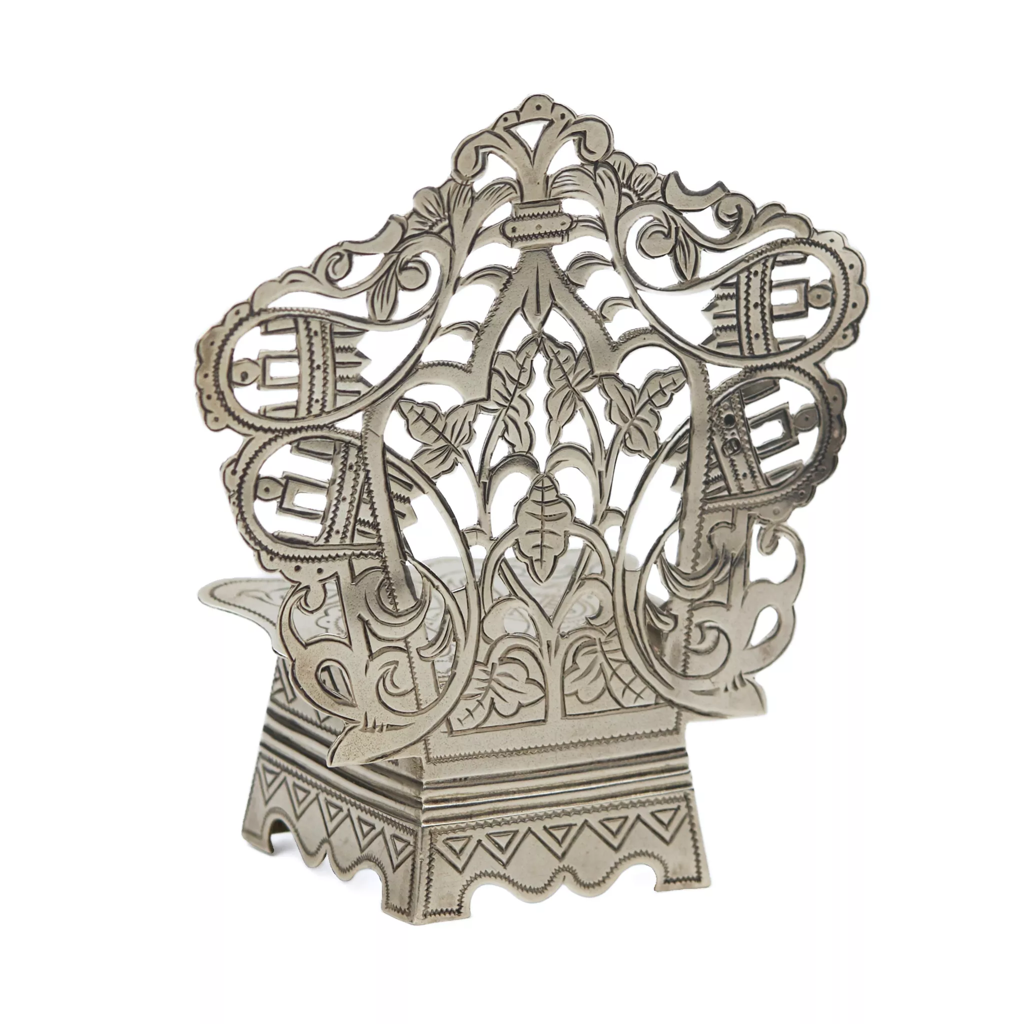 SALIÈRE EN ARGENT EN FORME DE TRÔNE RUSSIE, MOSCOU, 1899–1908