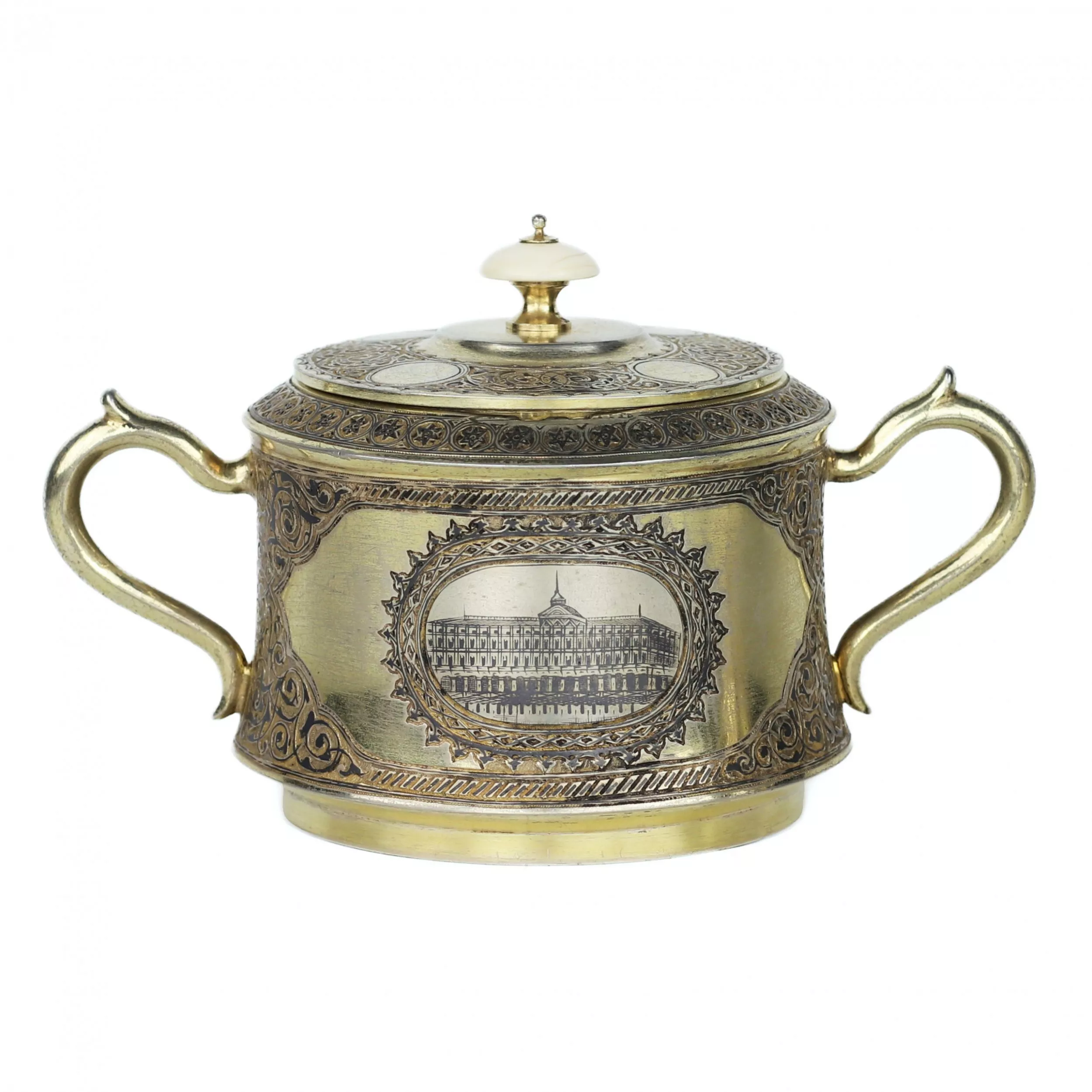 TEA AND COFFEE SET BY P. OVCHINNIKOV MOSCOW, LATE 19TH CENTURY