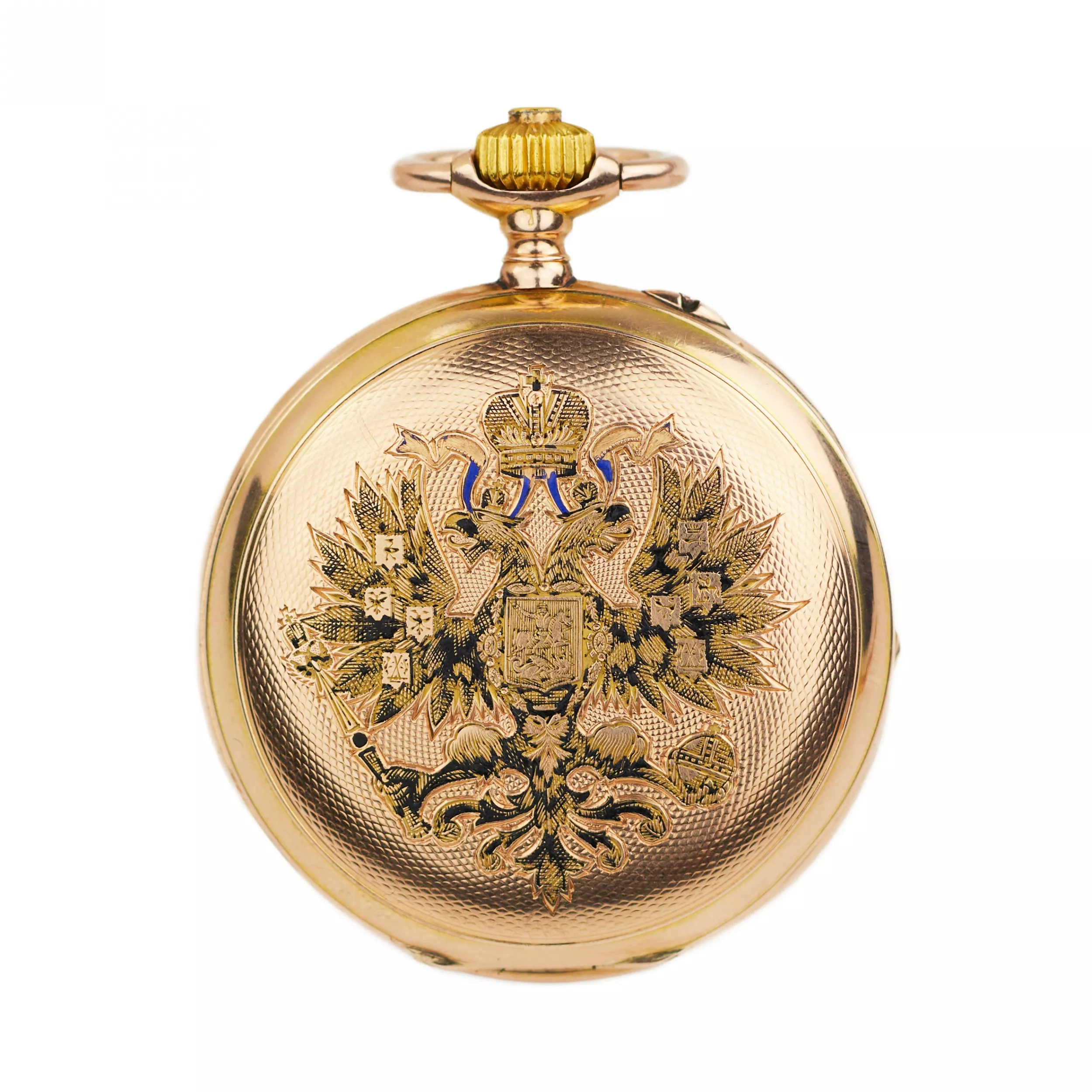 MONTRE DE POCHE À L’AIGLE BICÉPHALE DE RUSSIE  RUSSIE, PAVEL BUHRÉ, VERS 1900–1903
