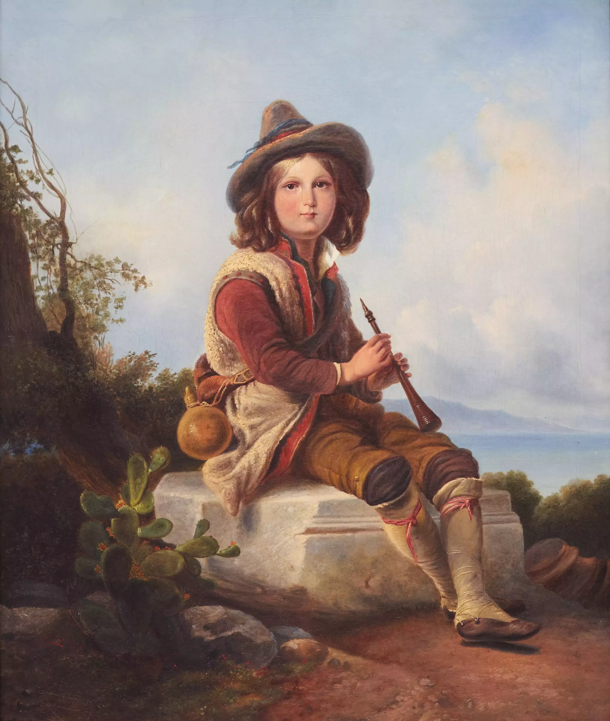 CARL TIMOLEON VON NEFF (1804–1877). BOY WITH A FLUTE  RUSSIA / ESTONIA, 1841