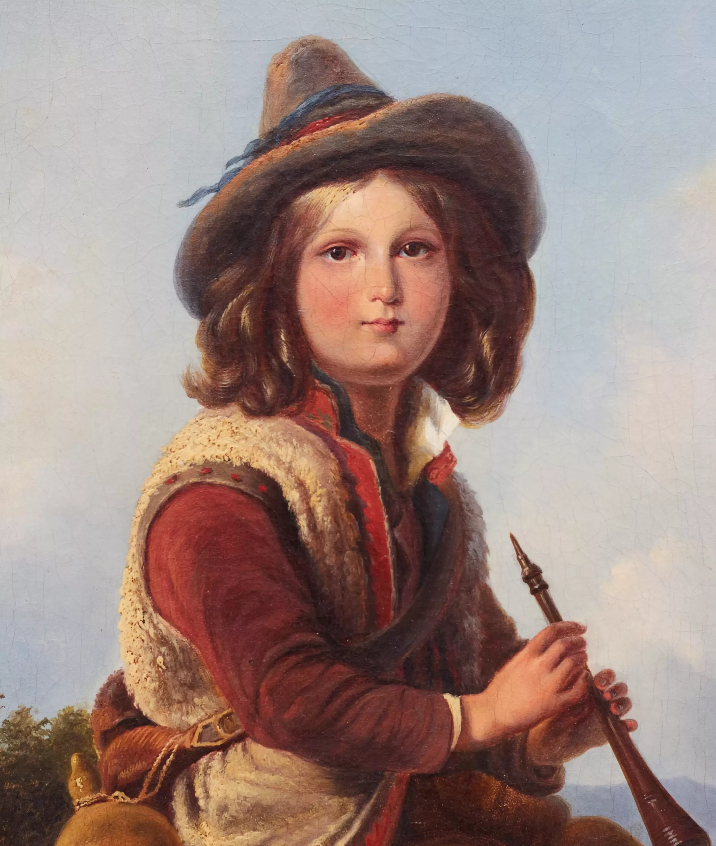 CARL TIMOLEON VON NEFF (1804–1877). BOY WITH A FLUTE  RUSSIA / ESTONIA, 1841