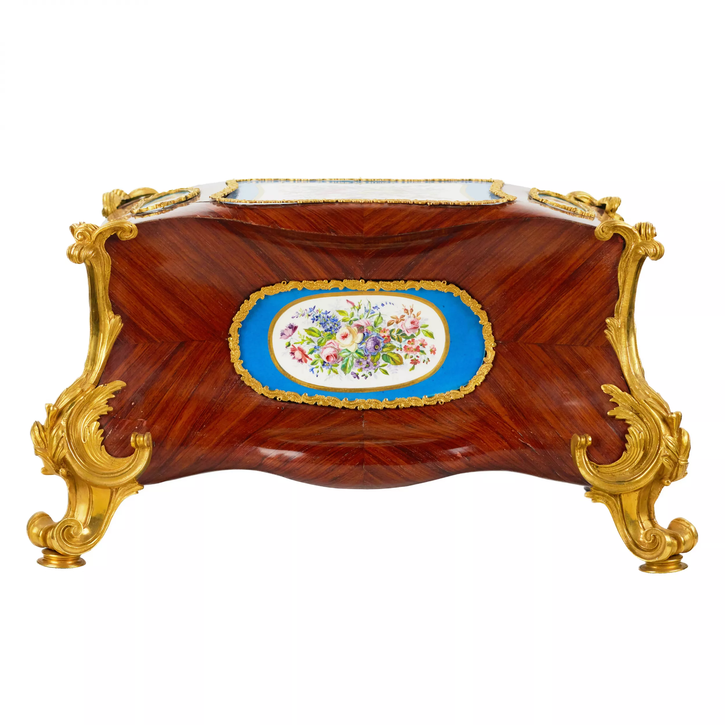 DESK JEWELRY CASKET WITH SÈVRES PORCELAIN PLAQUES FRANCE, FIRST HALF OF THE 19TH CENTURY, CIRCA 1830