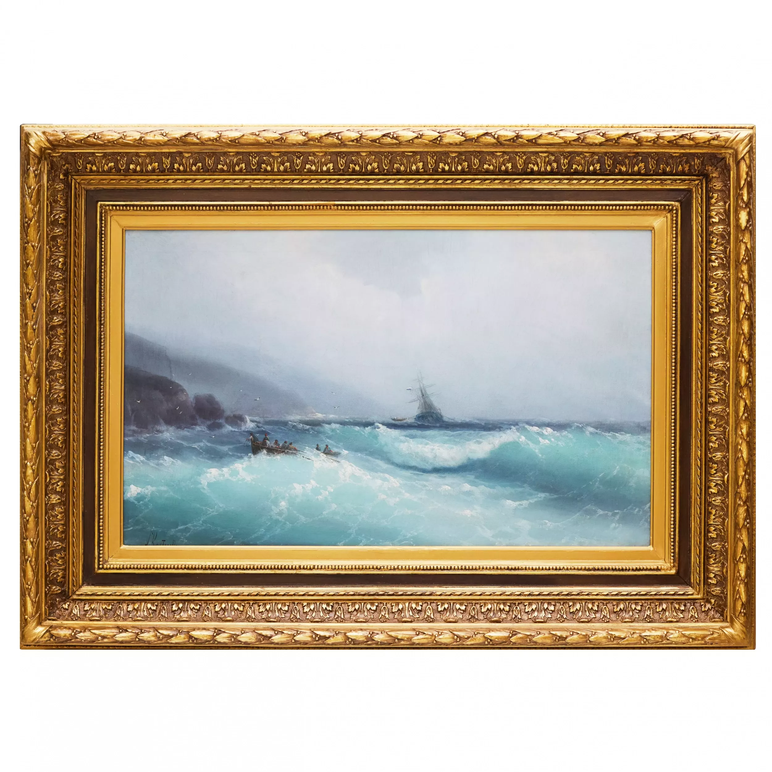 KHARLAMPY DMITRIEVICH KOSTANDI (SECOND HALF OF THE 1860s – AFTER 1917). STORMY SEA RUSSIA, EARLY 20TH CENTURY