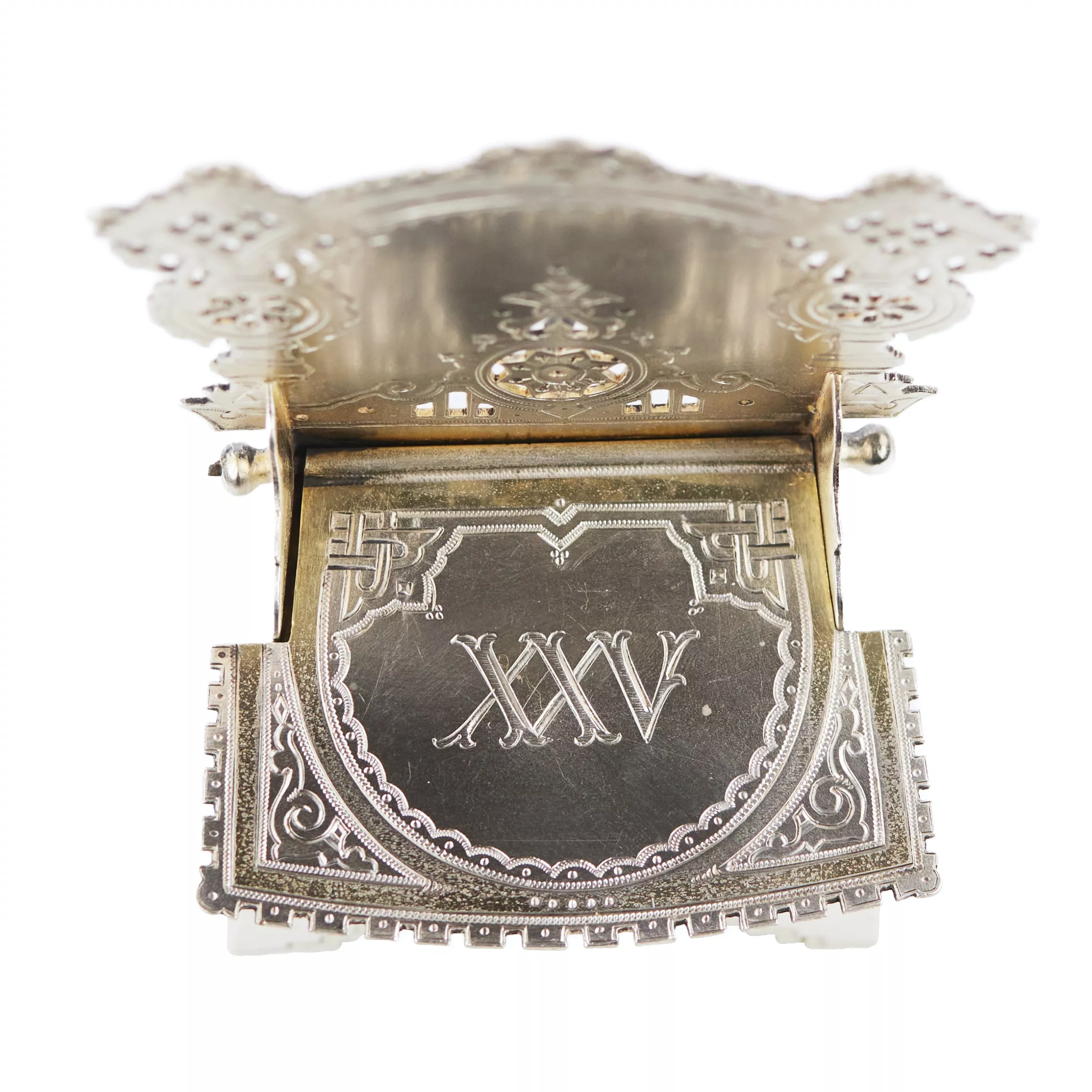 SALIÈRE EN ARGENT EN FORME DE TRÔNE, STYLE HISTORICISME EMPIRE RUSSE, MOSCOU, 1891