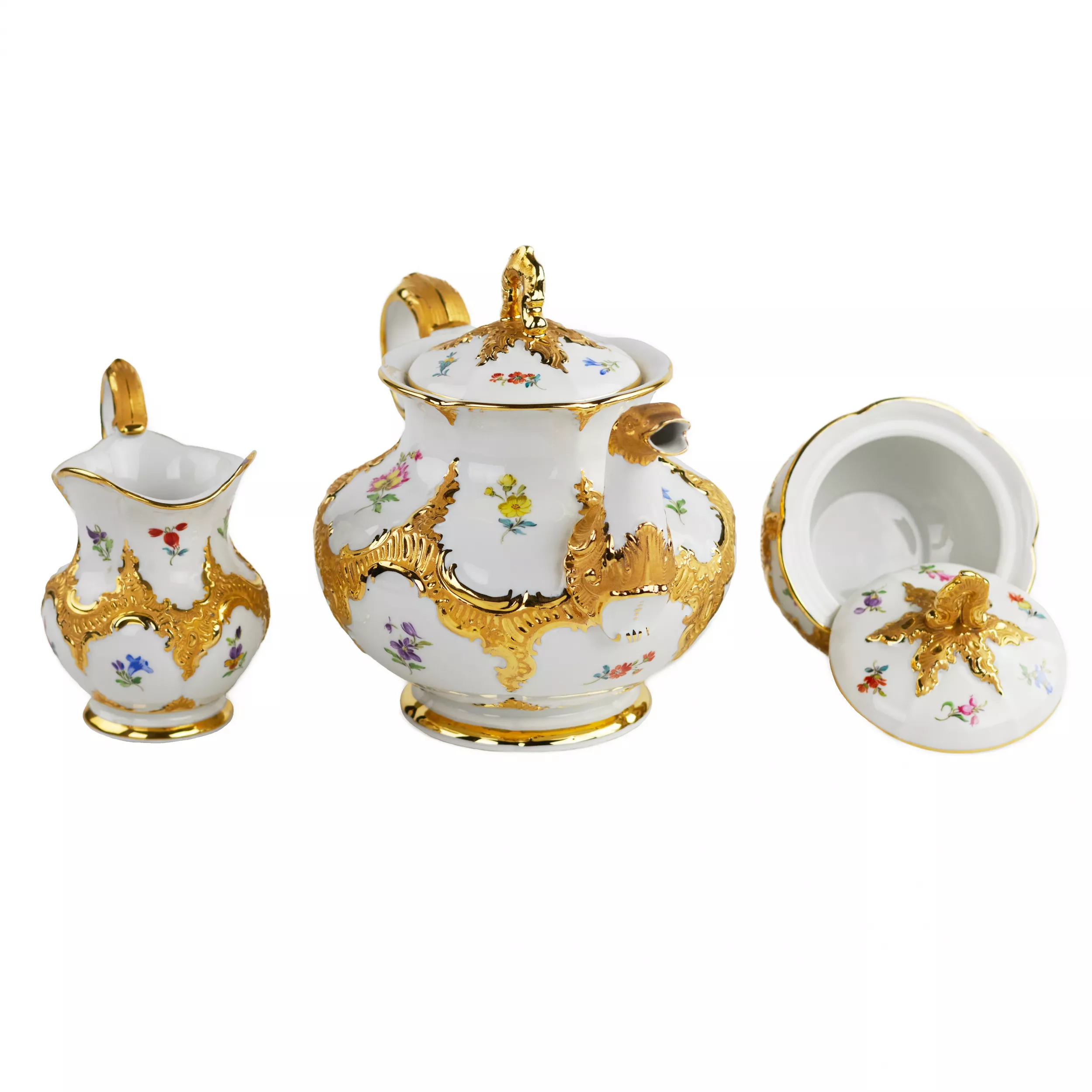 TEA AND COFFEE SERVICE MEISSEN FOR SIX PERSONS  GERMANY, 20TH CENTURY