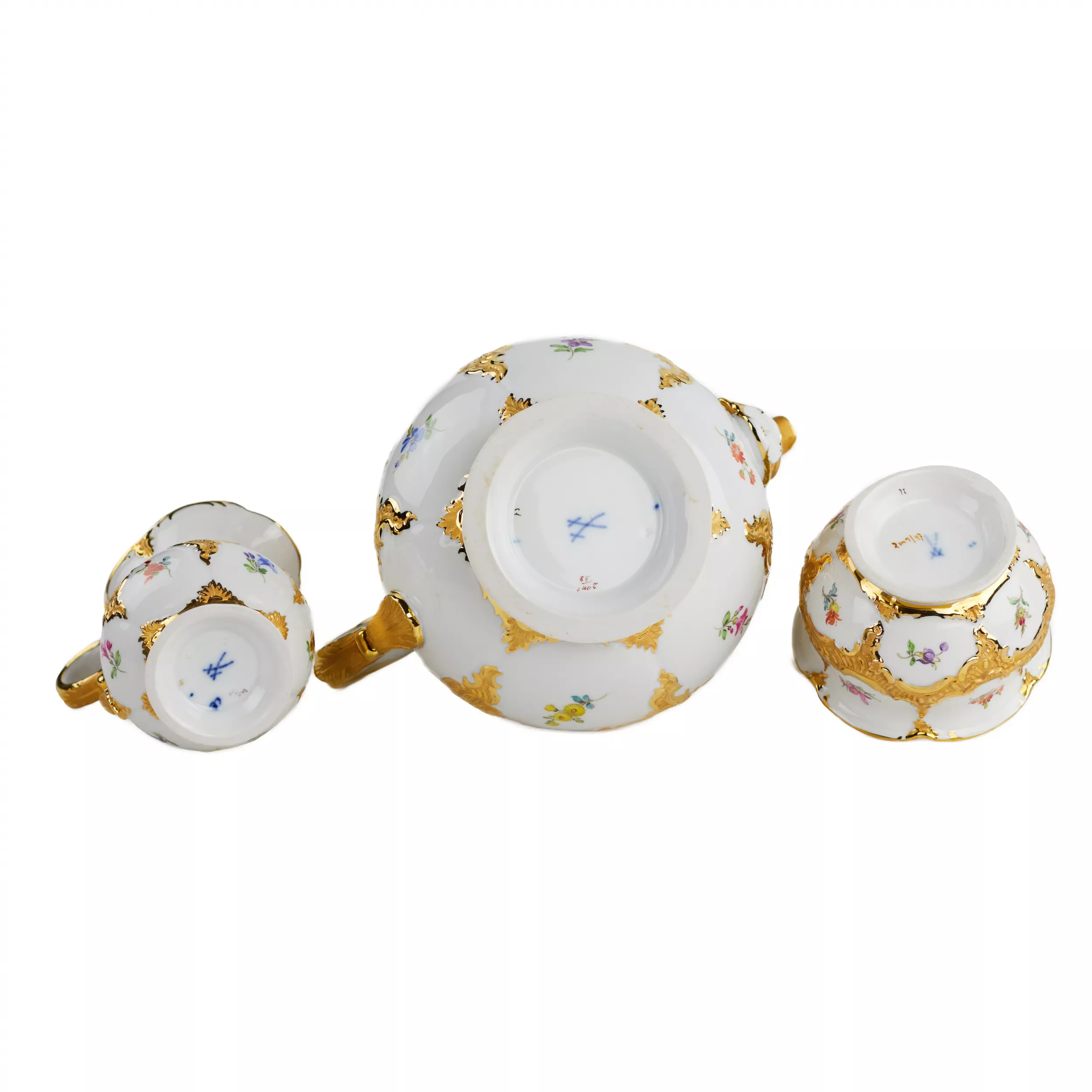TEA AND COFFEE SERVICE MEISSEN FOR SIX PERSONS  GERMANY, 20TH CENTURY