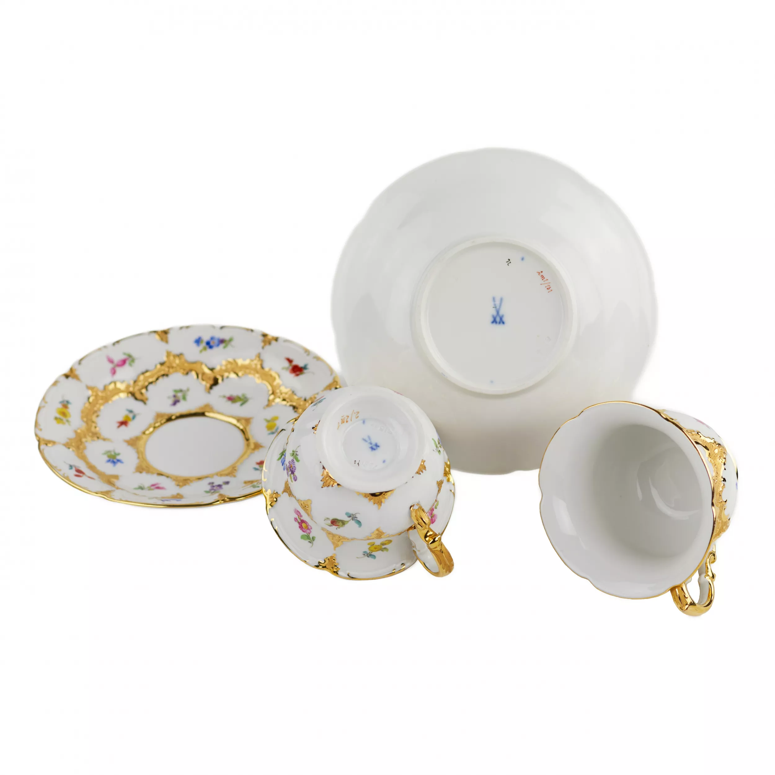 TEA AND COFFEE SERVICE MEISSEN FOR SIX PERSONS  GERMANY, 20TH CENTURY