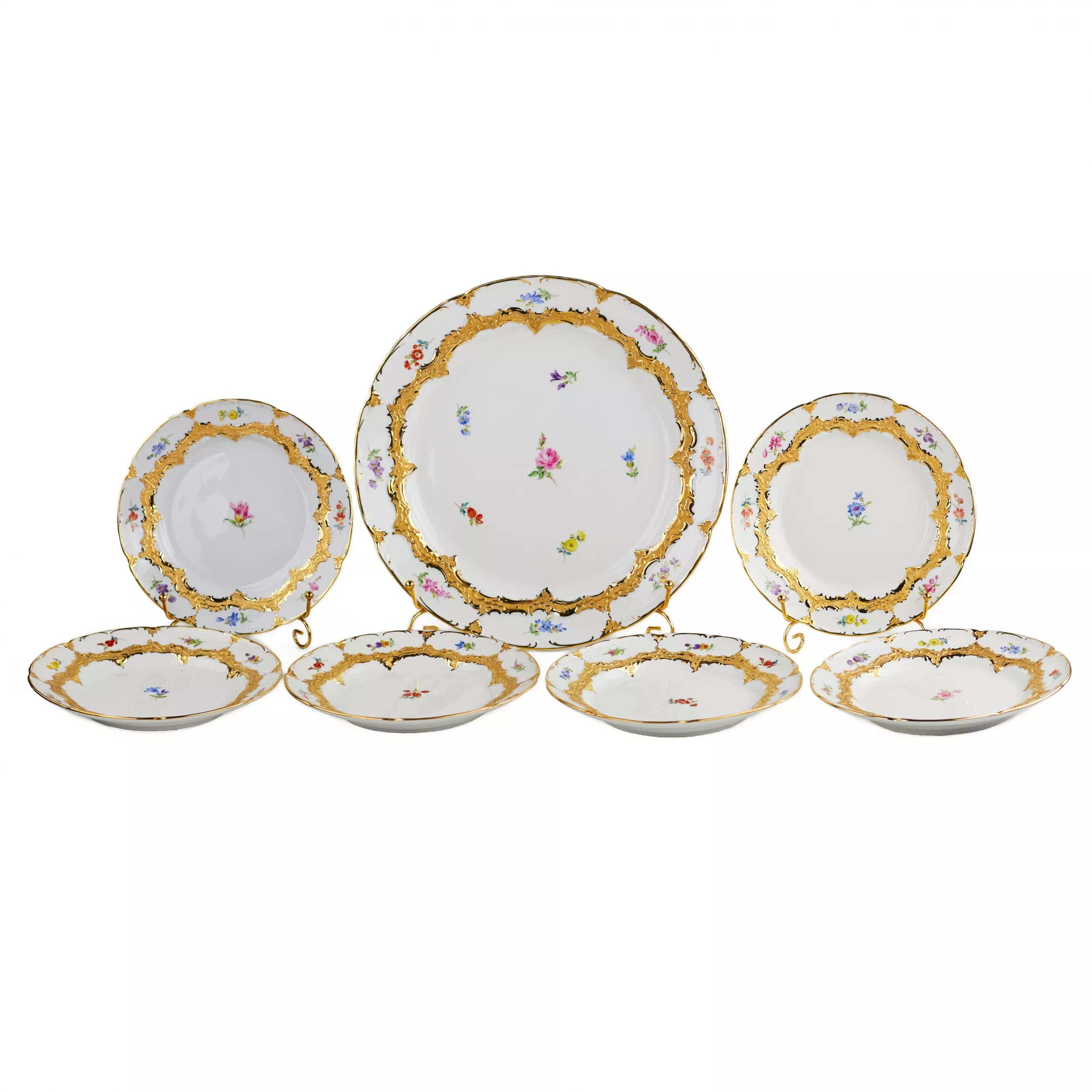 TEA AND COFFEE SERVICE MEISSEN FOR SIX PERSONS  GERMANY, 20TH CENTURY
