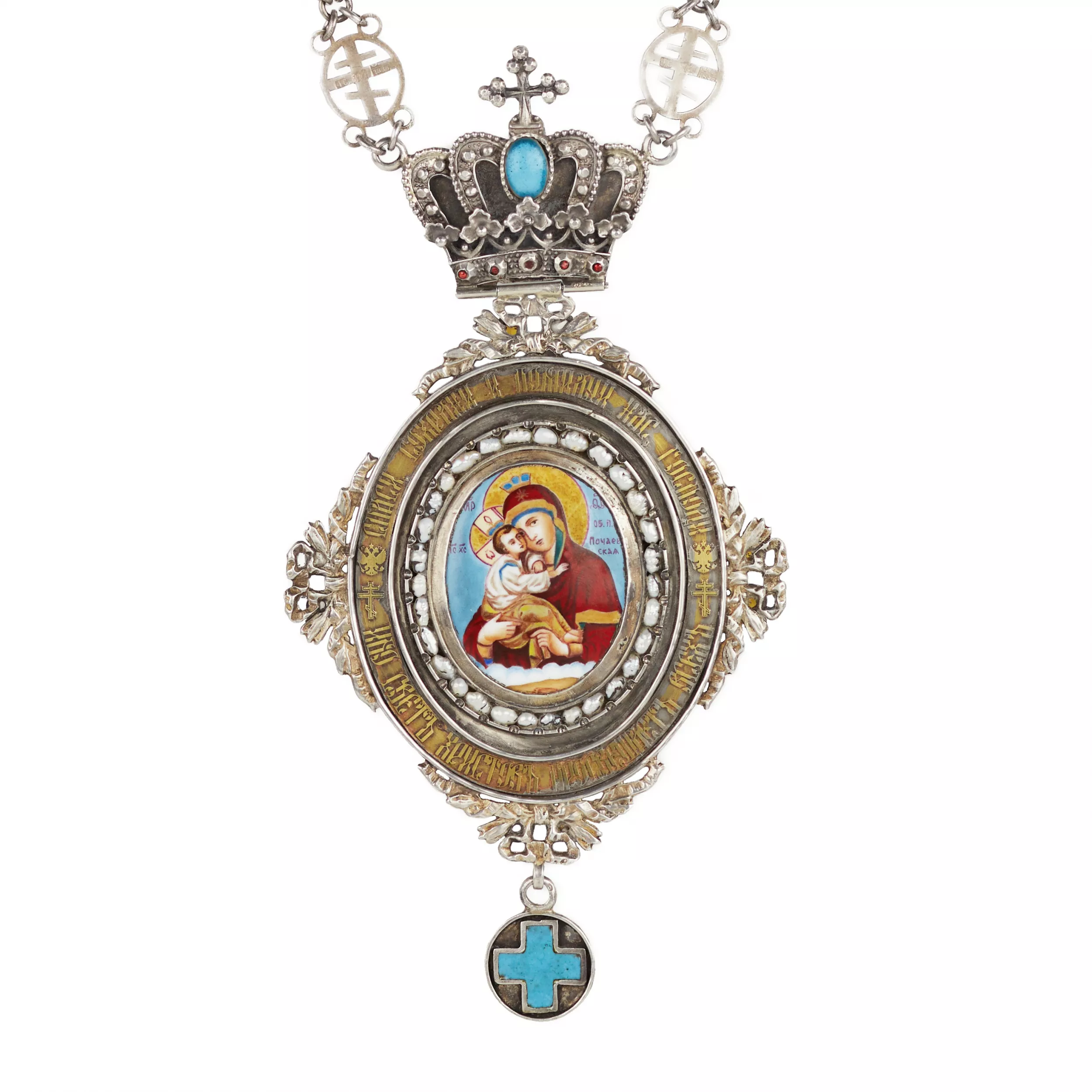 BISHOP’S PANAGIA WITH THE IMAGE OF THE VIRGIN AND CHILD RUSSIAN EMPIRE, SAINT PETERSBURG, 1888