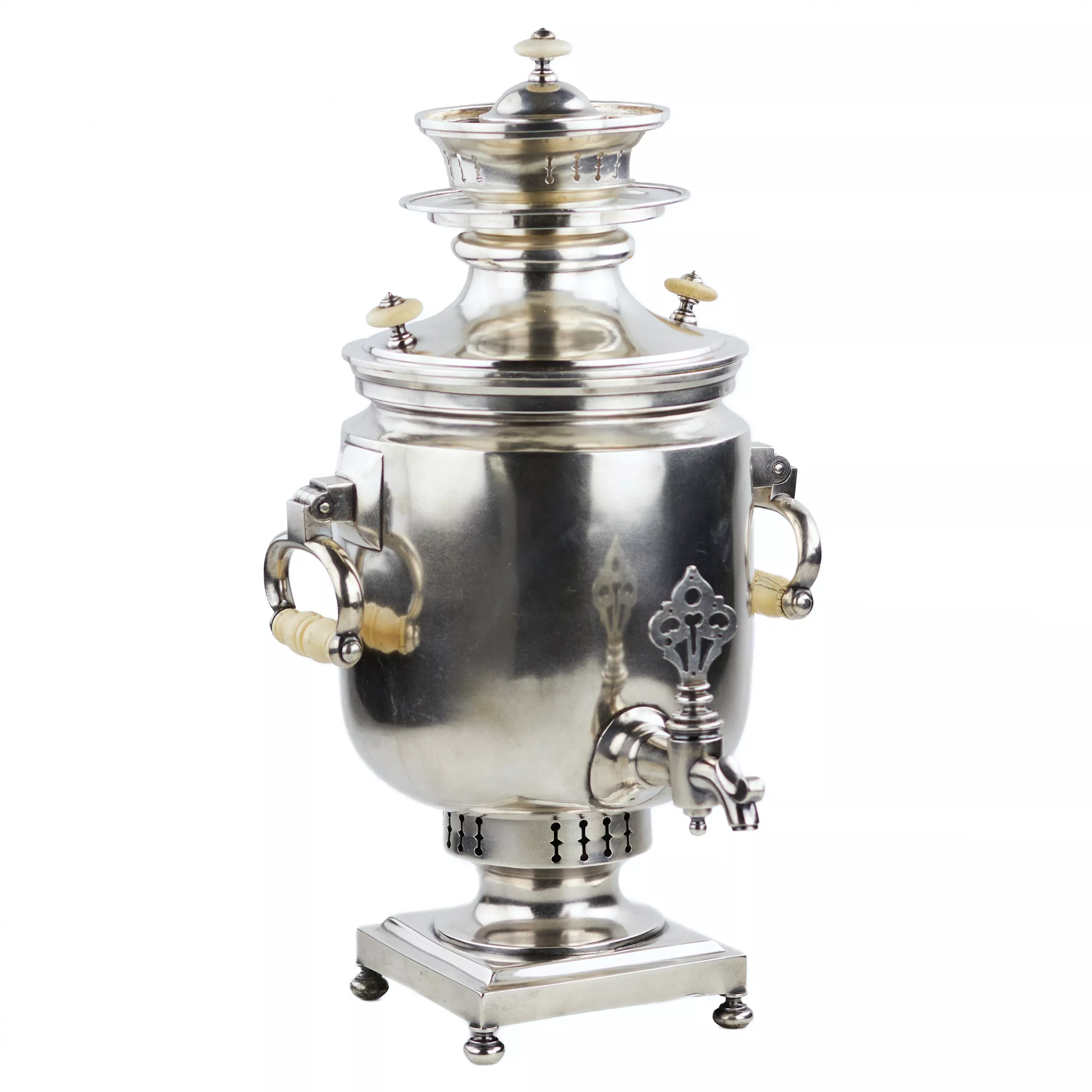 SILVER SAMOVAR. JOHAN OLSONIUS RUSSIA, SAINT PETERSBURG, THIRD QUARTER OF THE 19TH CENTURY