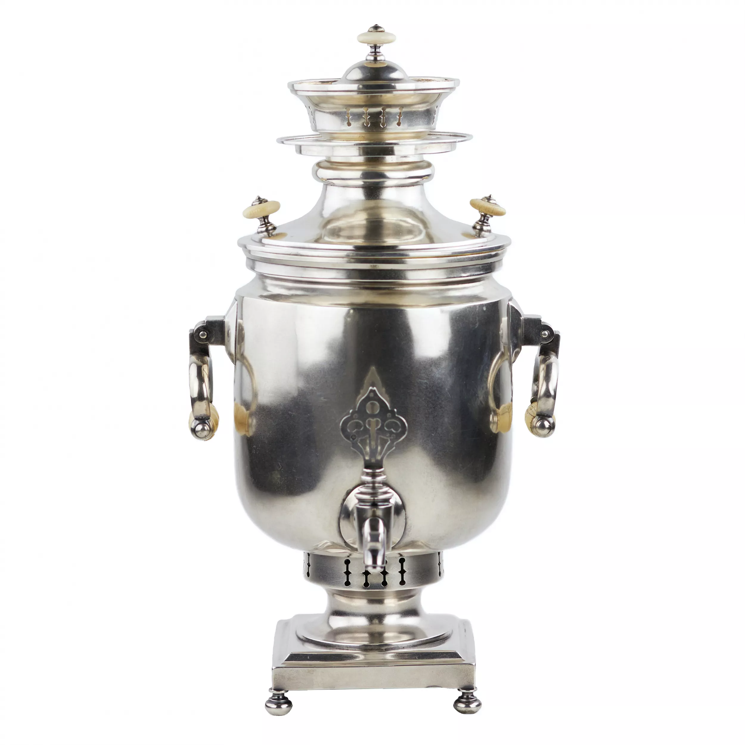SILVER SAMOVAR. JOHAN OLSONIUS RUSSIA, SAINT PETERSBURG, THIRD QUARTER OF THE 19TH CENTURY