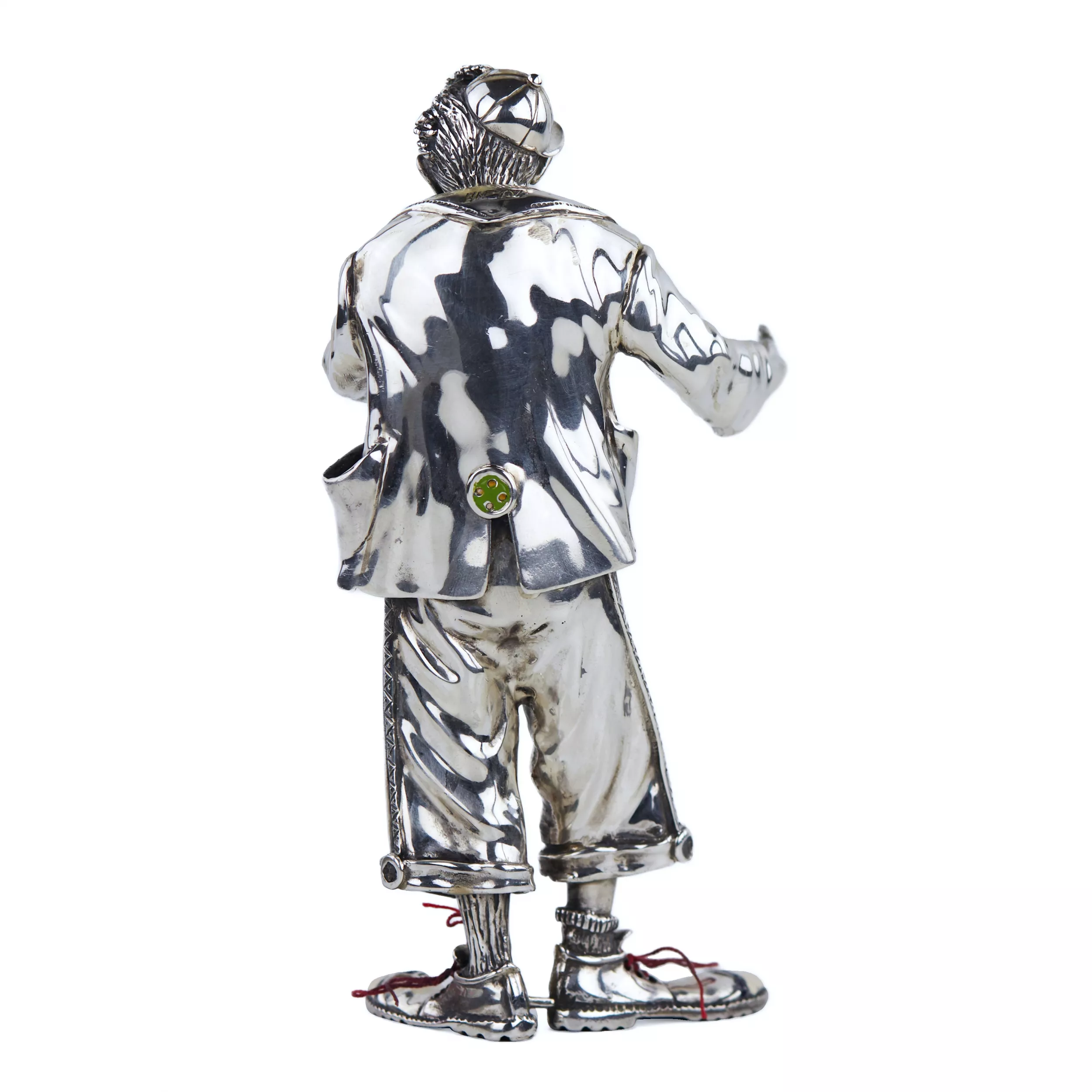 SILVER FIGURE OF A CLOWN. VITTORIO ANCINI ITALY, AREZZO, SECOND HALF OF THE 20TH CENTURY