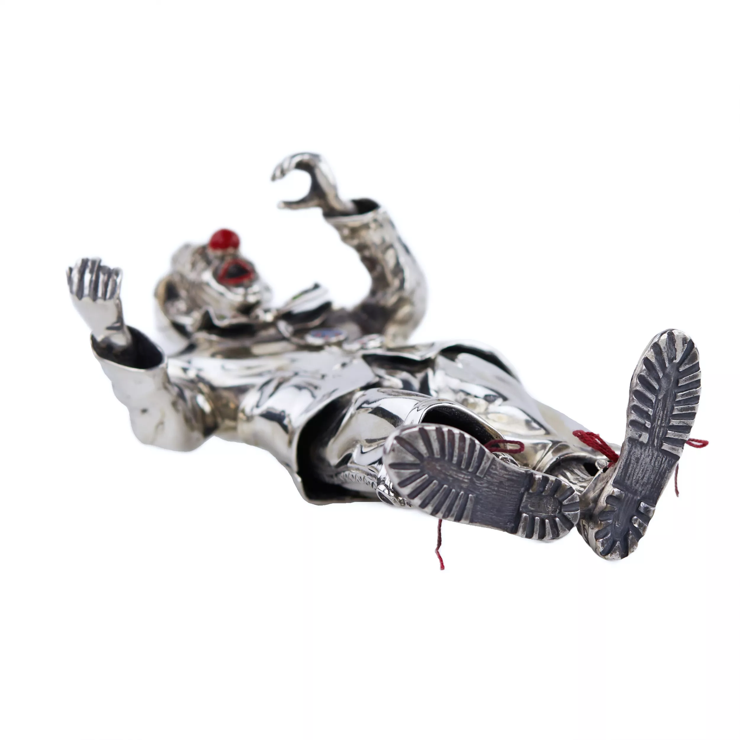 SILVER FIGURE OF A CLOWN. VITTORIO ANCINI ITALY, AREZZO, SECOND HALF OF THE 20TH CENTURY
