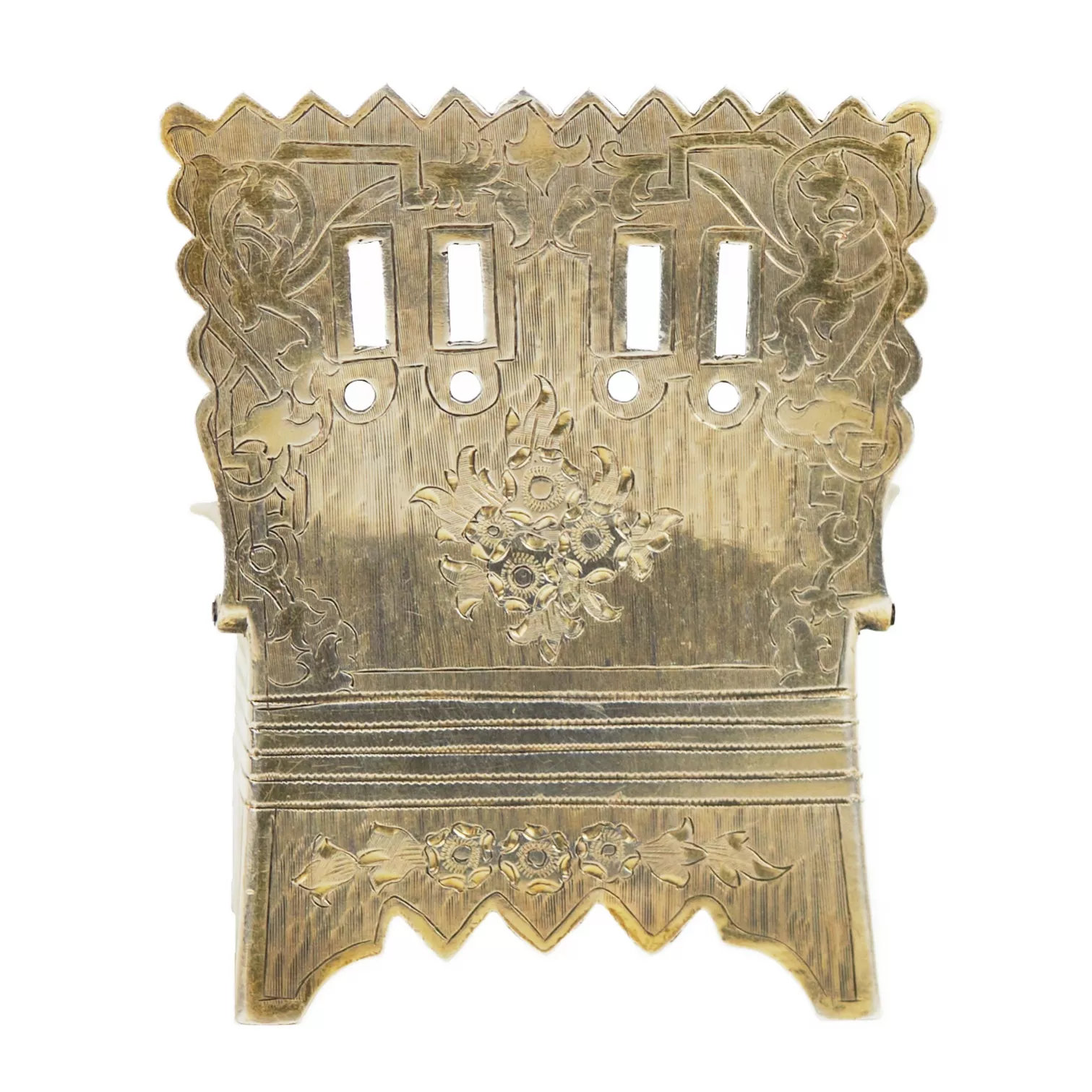SALIÈRE EN ARGENT EN FORME DE TRÔNE AVEC DÉCOR GRAVÉ RUSSIE, MOSCOU, 1870