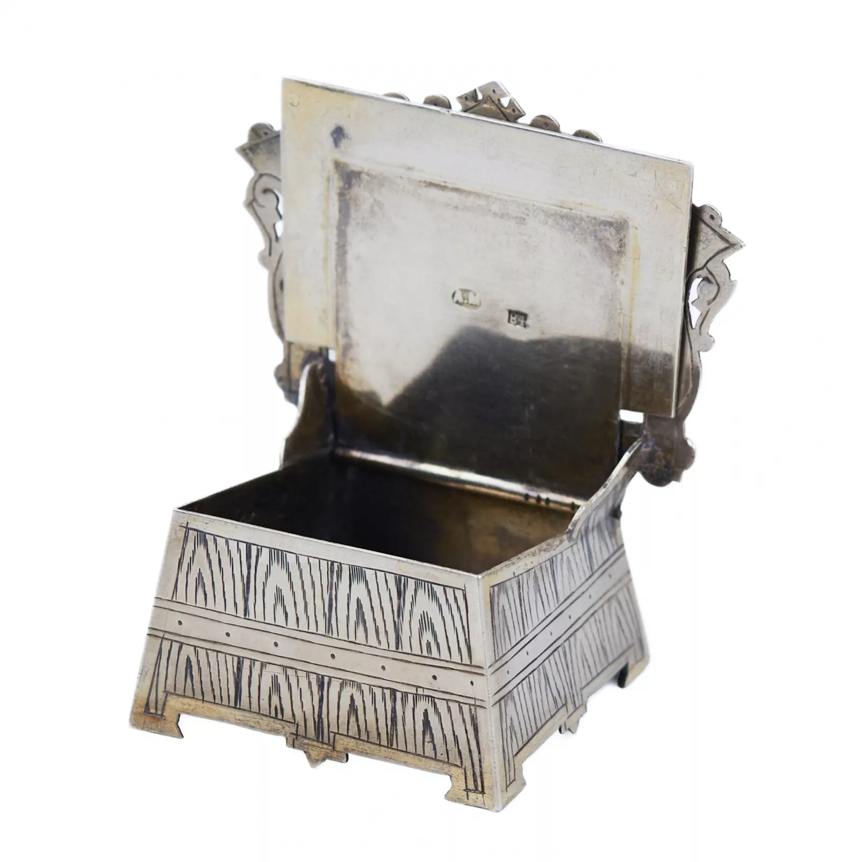 SALIÈRE EN ARGENT « CHAISE ». ALEXANDRE MOUKHINE RUSSIE, MOSCOU, 1880