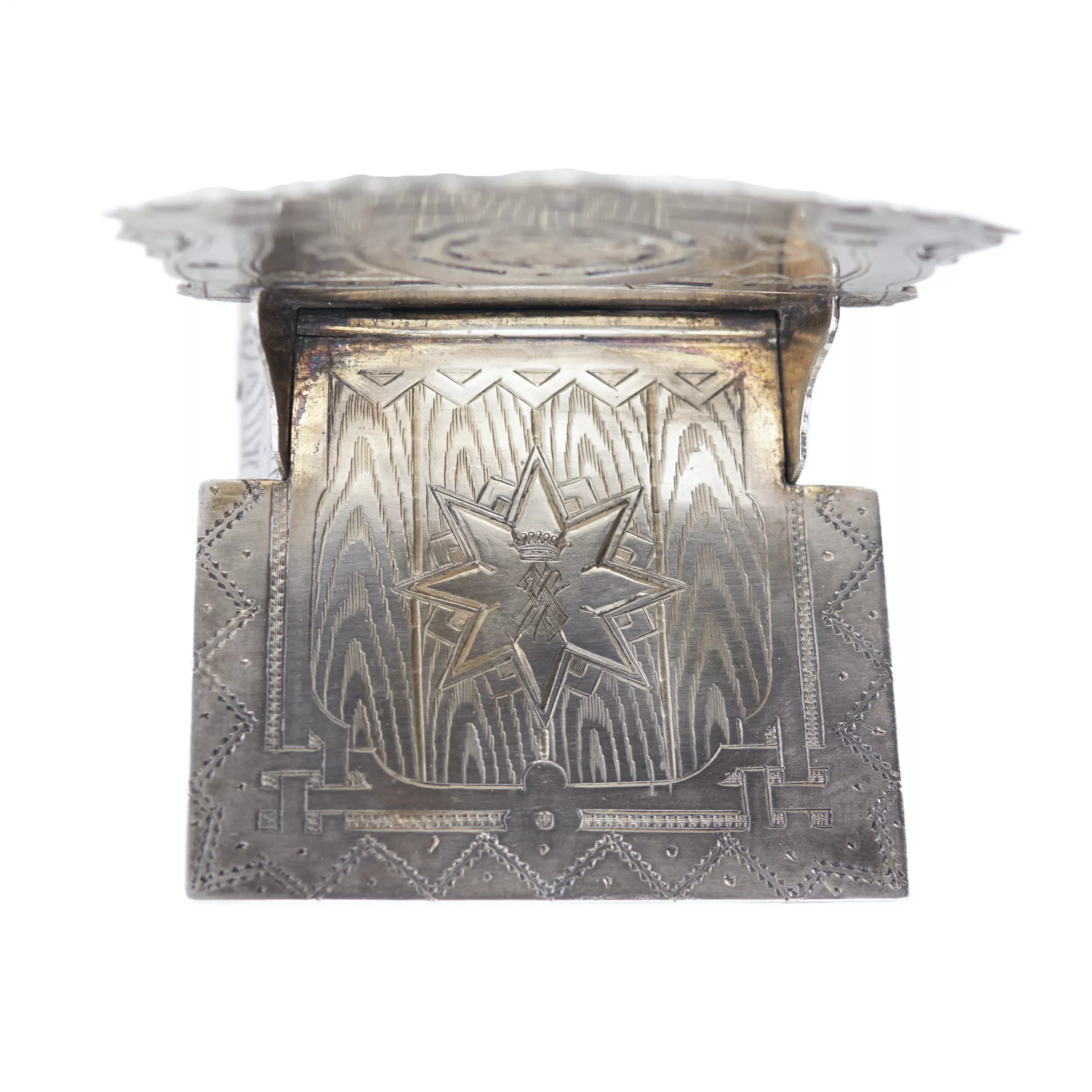 SALIÈRE EN ARGENT « CHAISE ». ALEXANDRE MOUKHINE RUSSIE, MOSCOU, 1880