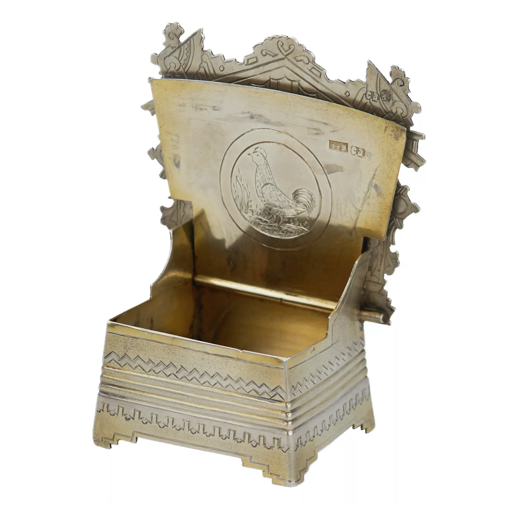 SALIÈRE EN ARGENT « CHAISE », SERGUEÏ IVANOVITCH AGAFONOV MOSCOU, 1890