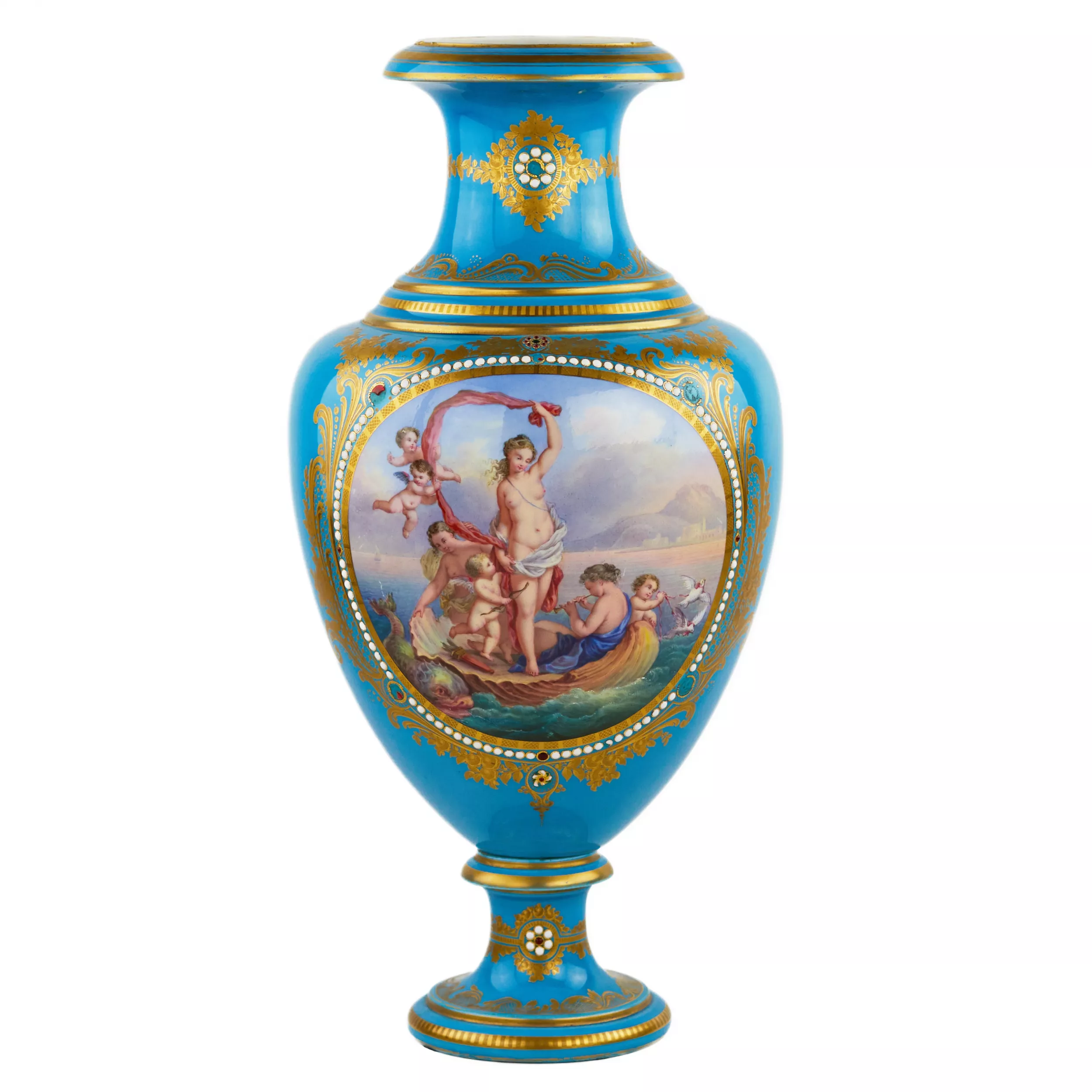 GRANDE VASE EN PORCELAINE « LA NAISSANCE DE VÉNUS » FRANCE, MANUFACTURE NATIONALE DE SÈVRES, SECONDE MOITIÉ DU XIXᵉ SIÈCLE