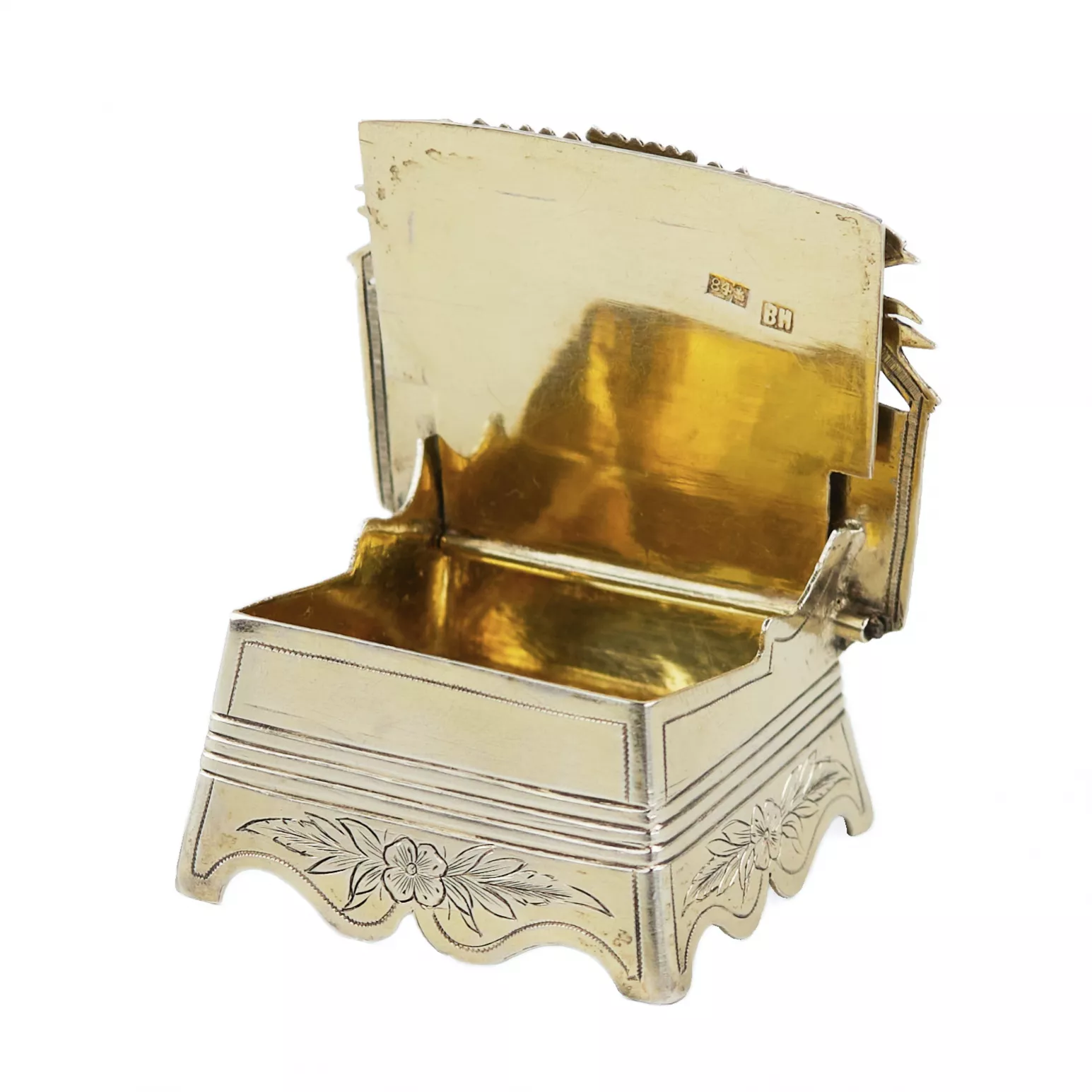 Silver salt cellar in the form of a chair in Old Russian style, Vasily Ivanovich Ivanov Moscow, Russia, 1885