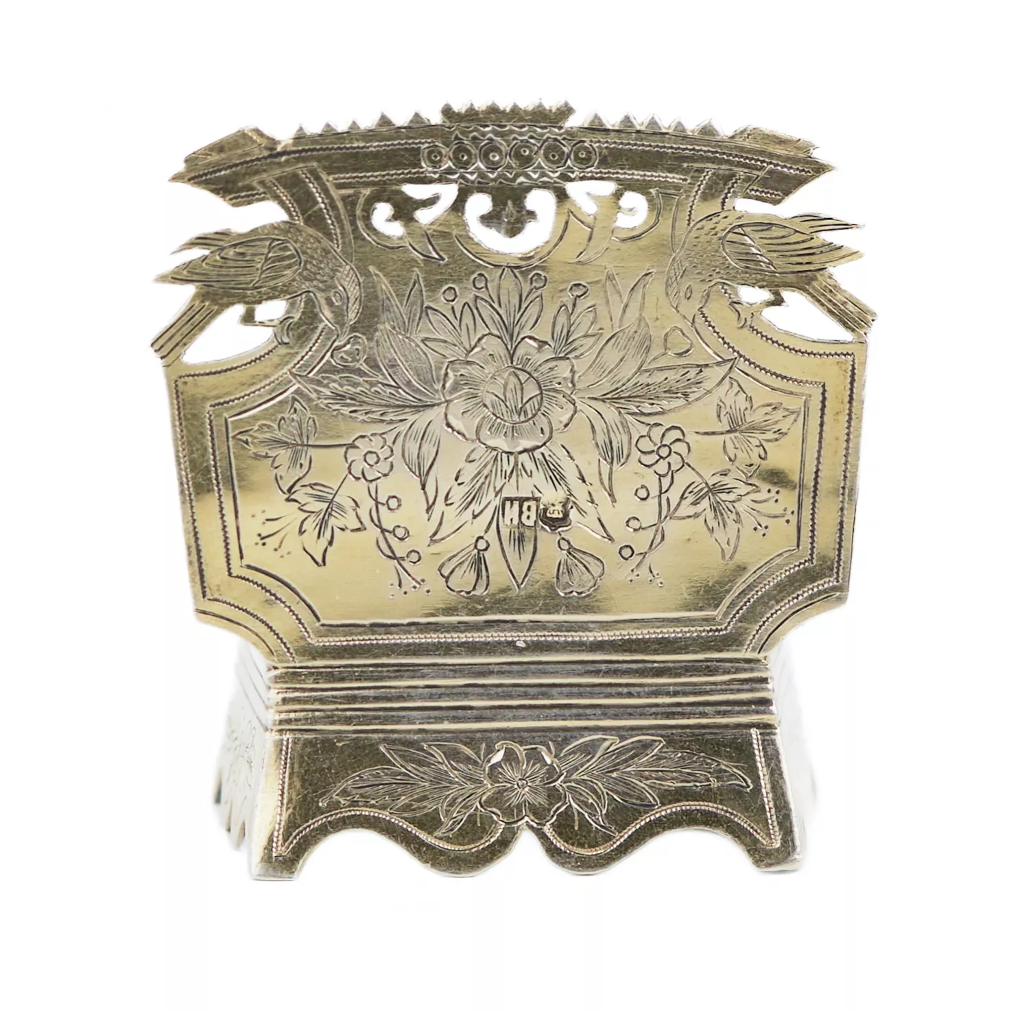 Silver salt cellar in the form of a chair in Old Russian style, Vasily Ivanovich Ivanov Moscow, Russia, 1885