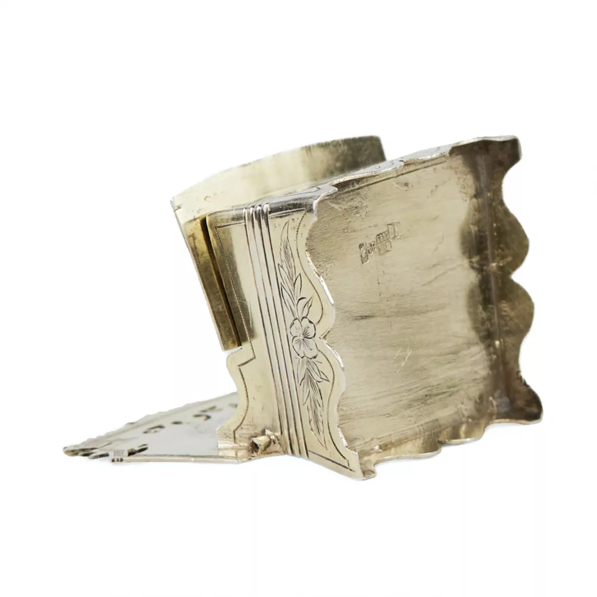 Silver salt cellar in the form of a chair in Old Russian style, Vasily Ivanovich Ivanov Moscow, Russia, 1885