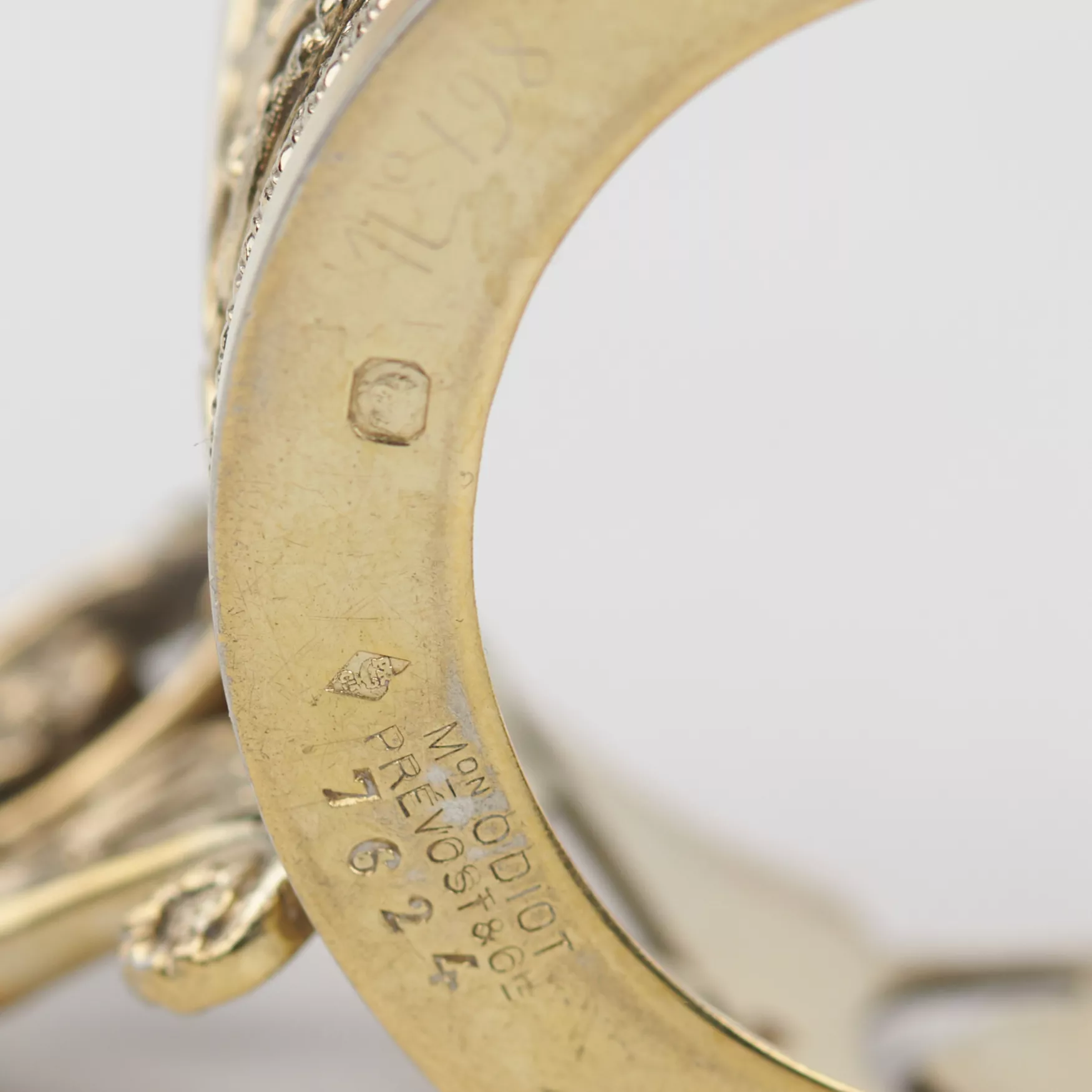 ORTE-VERRE EN ARGENT DORÉ. ODIOT FRANCE, FIN DU XIX - DÉBUT DU XX SIÈCLE