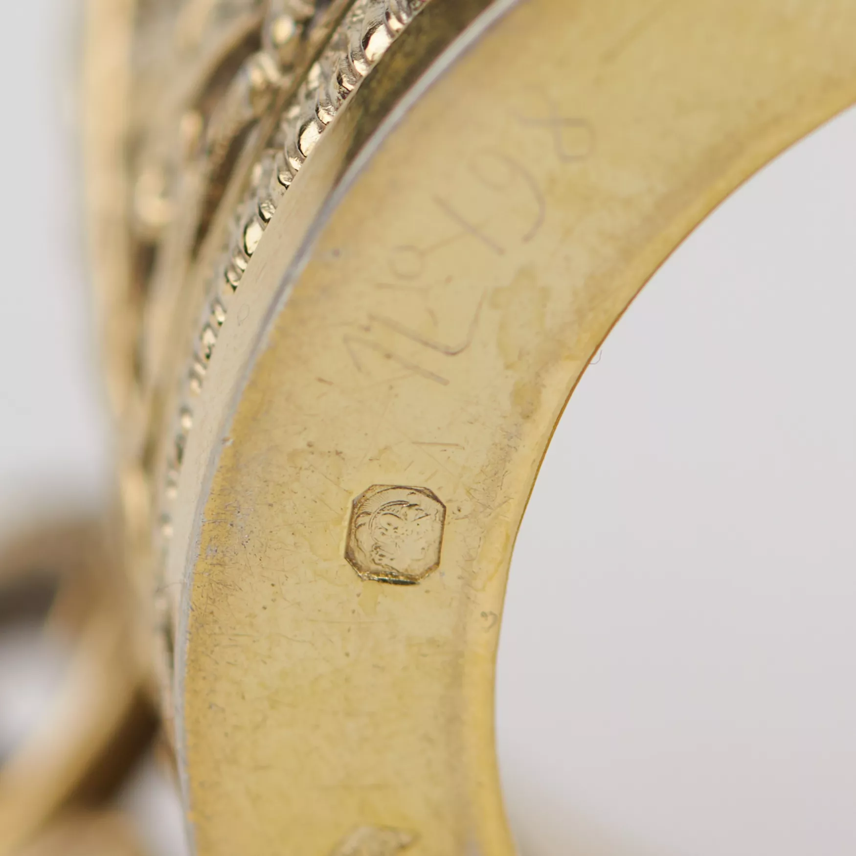 ORTE-VERRE EN ARGENT DORÉ. ODIOT FRANCE, FIN DU XIX - DÉBUT DU XX SIÈCLE