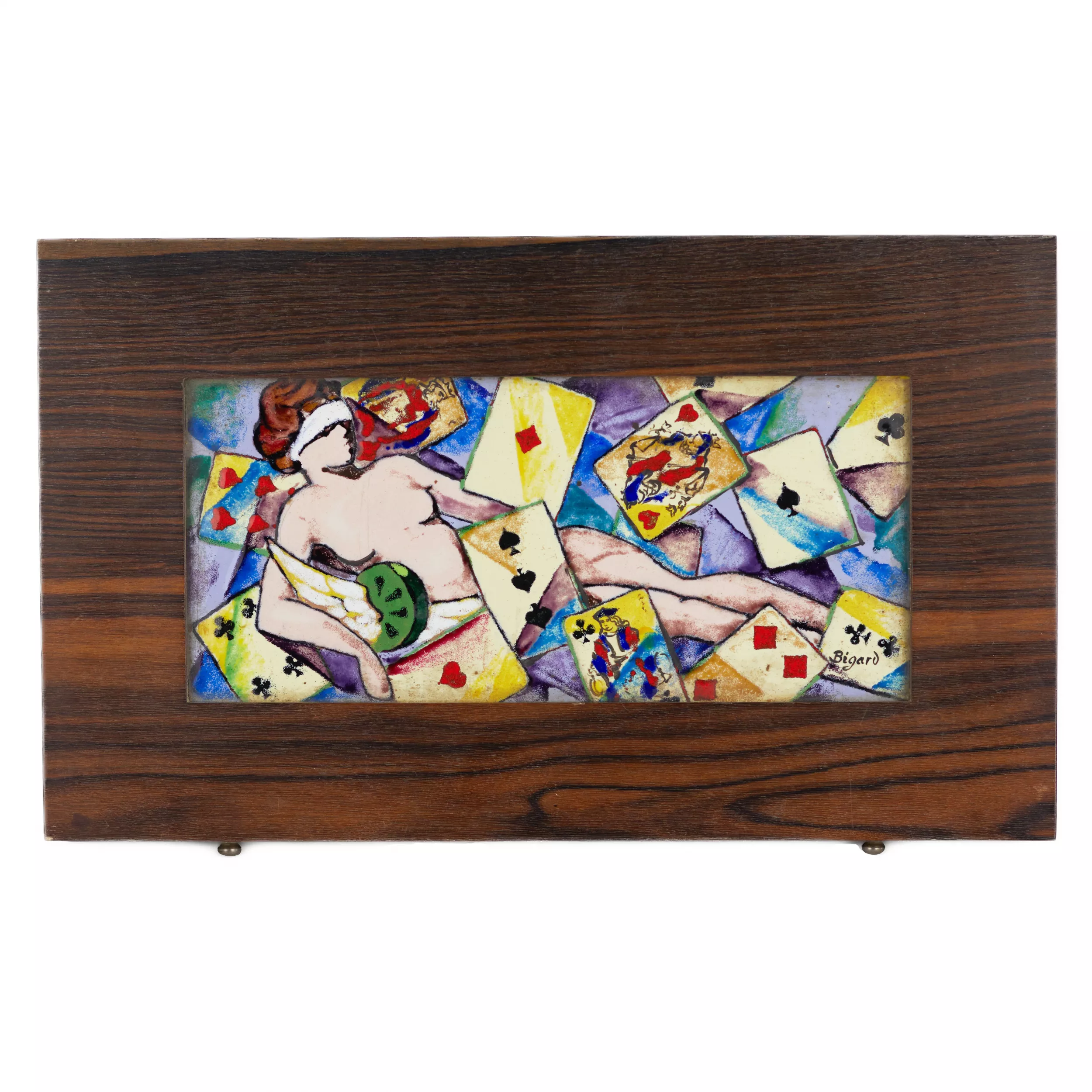 BOÎTE À CARTES DANS LE STYLE ART DÉCO EUROPE, MILIEU DU XXe SIÈCLE