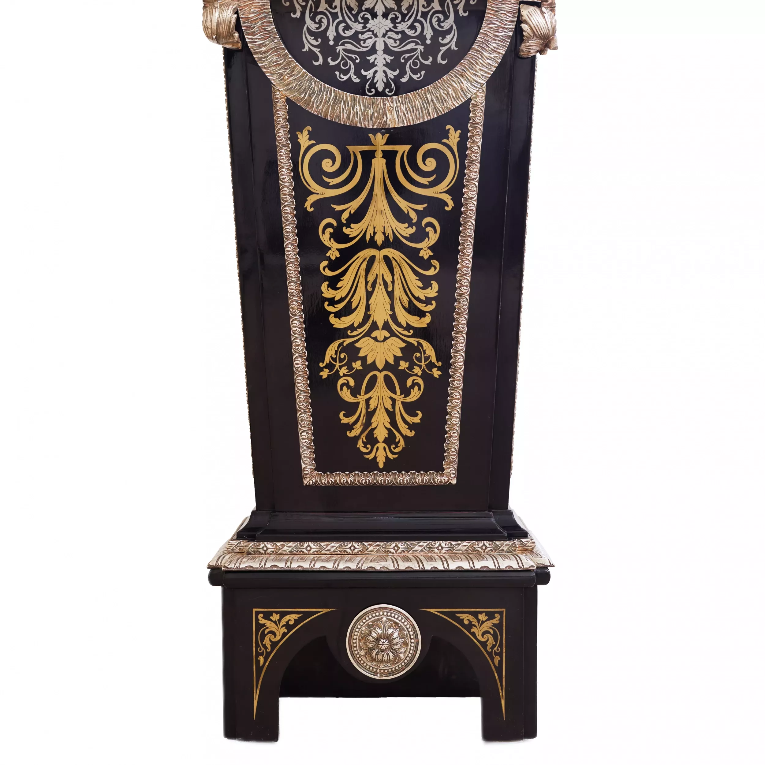 THREE BOULLE STYLE PEDESTALS WITH MARQUETRY DECORATION FRANCE, 20TH CENTURY