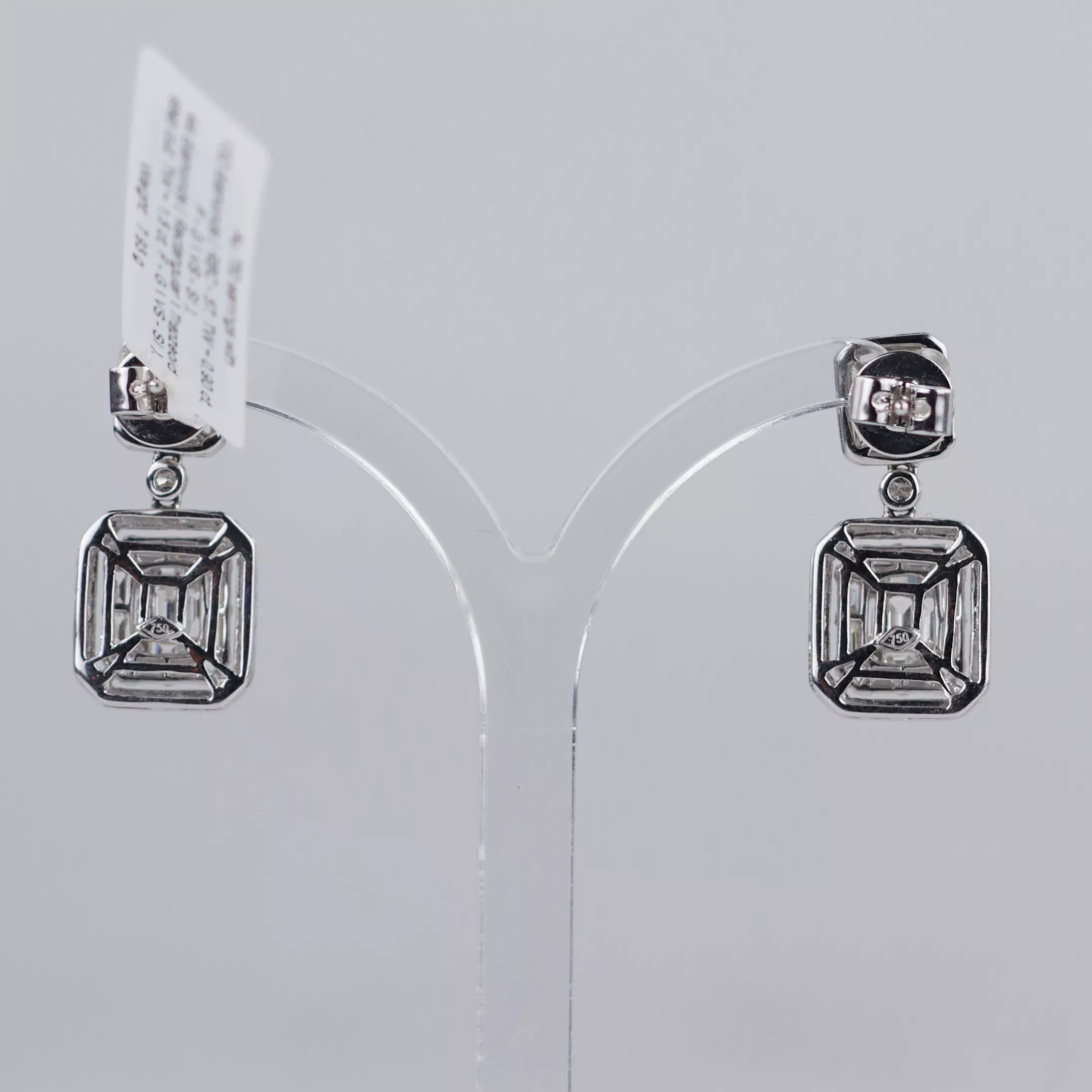 18K WHITE GOLD DIAMOND EARRINGS