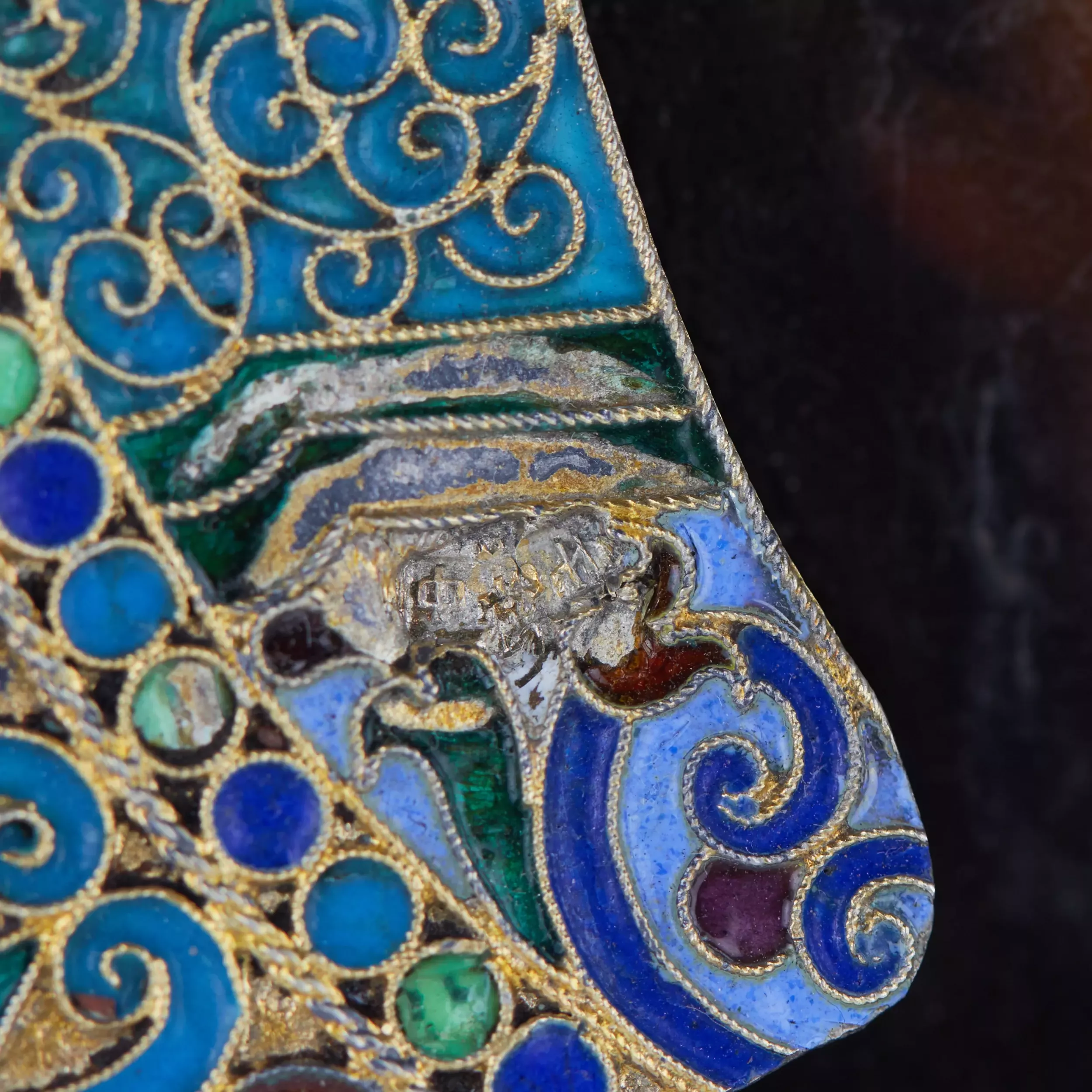 ICÔNE DU CHRIST PANTOCRATOR DANS UN OKLAD EN ARGENT VERMEIL AVEC ÉMAIL CLOISONNÉ MOSCOU, RUSSIE, 1885