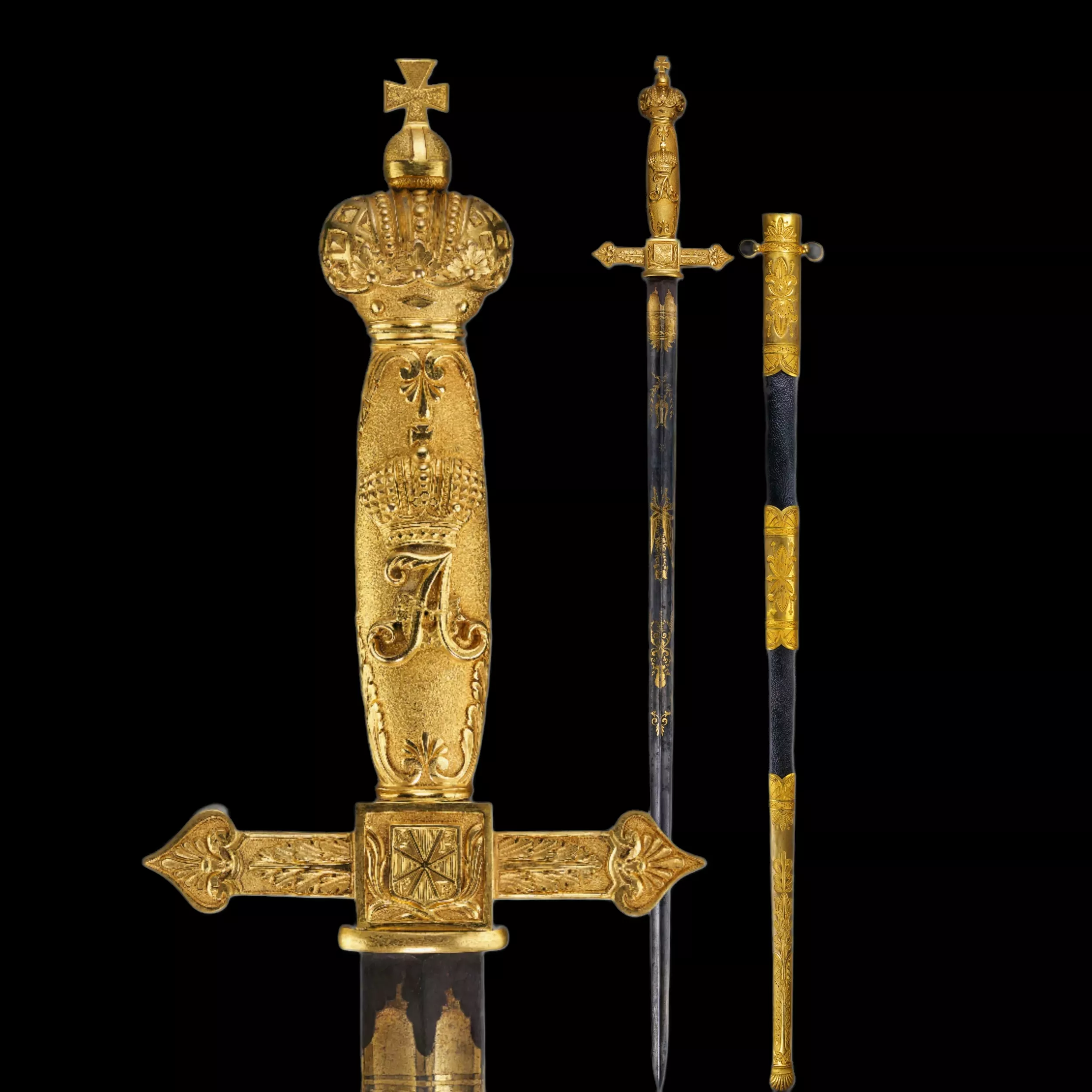 ÉPÉE CÉRÉMONIELLE DE PRÉSENTATION  EMPIRE RUSSE, PREMIÈRE MOITIÉ DU XIXᵉ SIÈCLE
