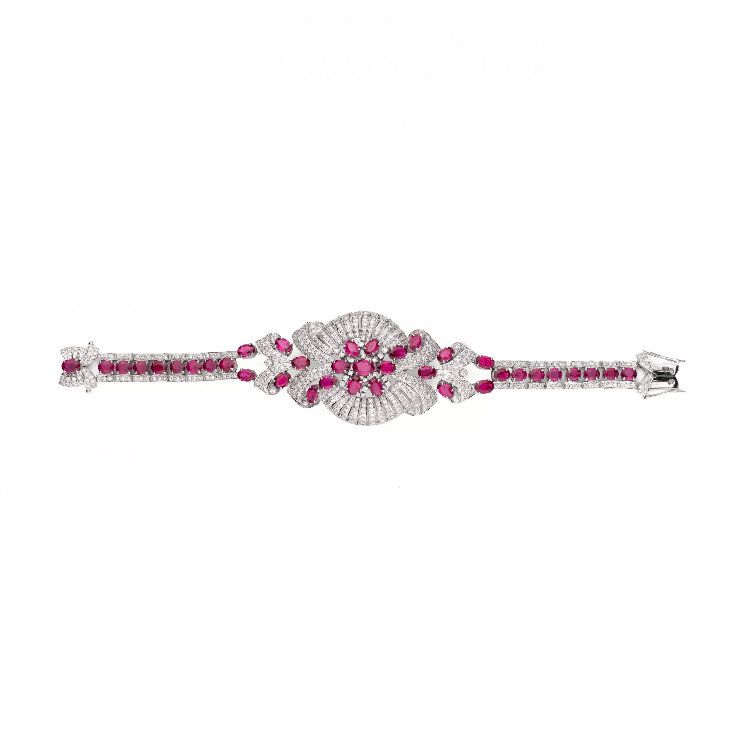 18K GOLD RUBY AND DIAMOND BRACELET