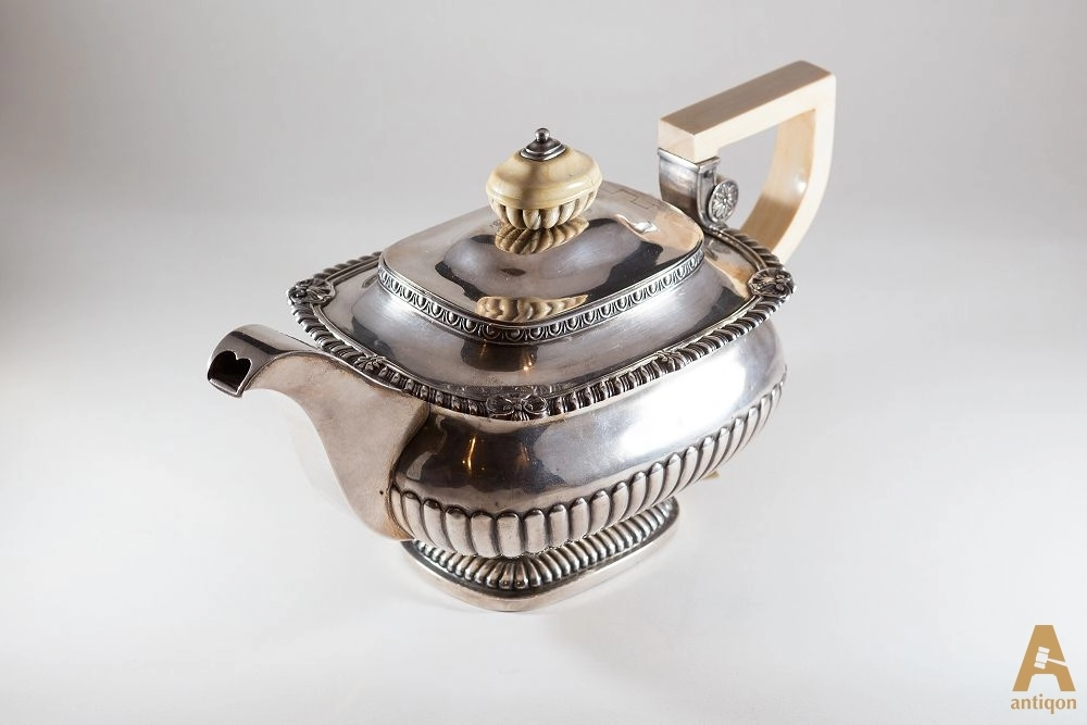 Silver teapot