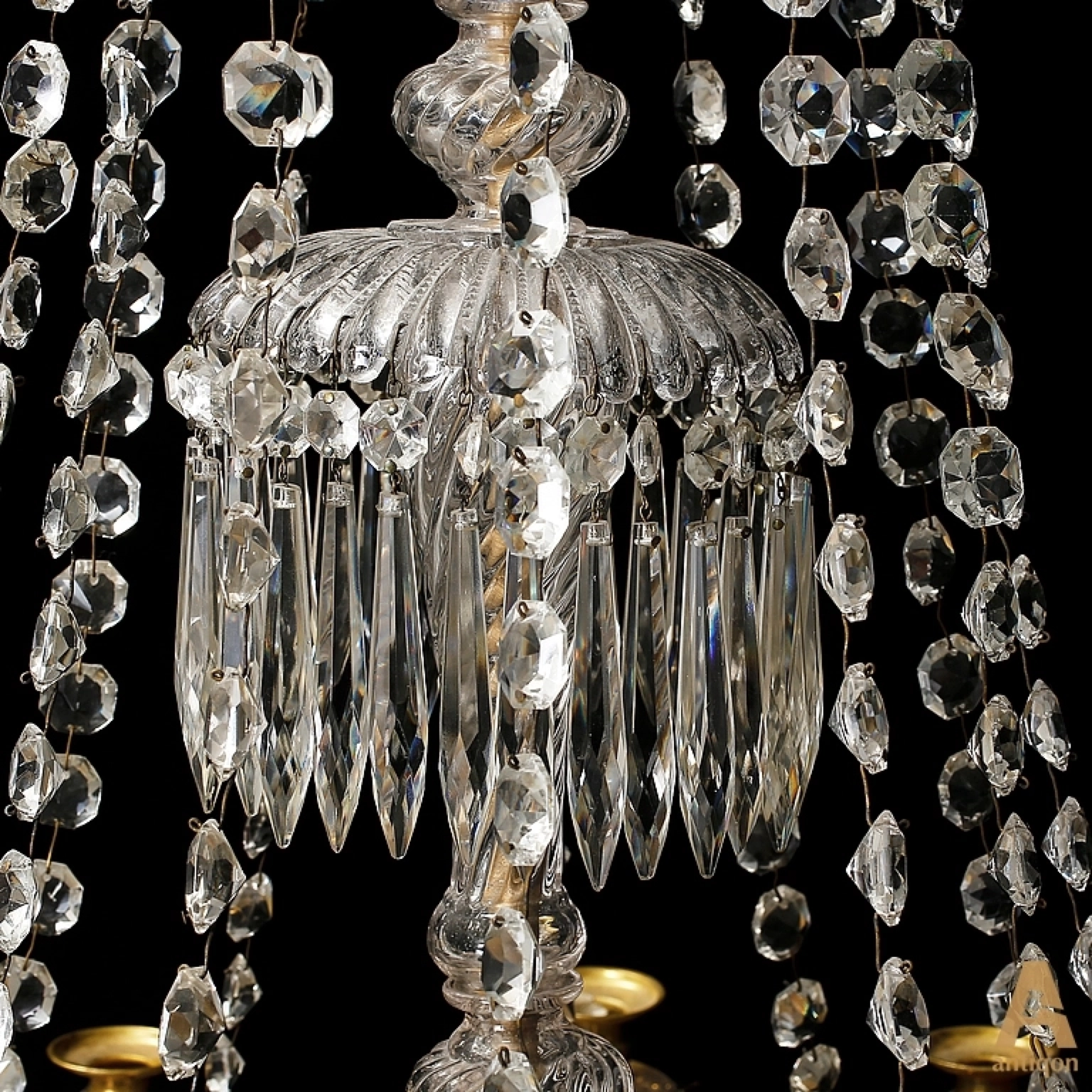 Lustre pour 25 bougies. 19ème siècle. 