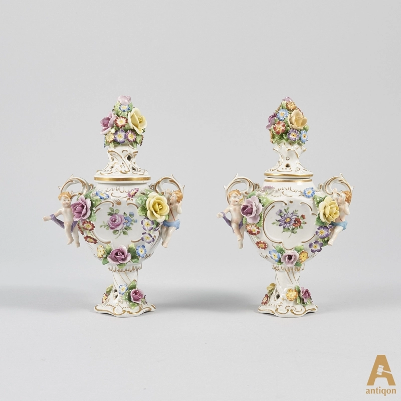 A pair of vases
