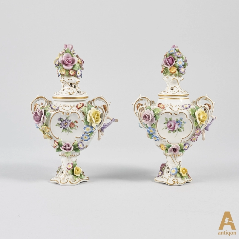 A pair of vases