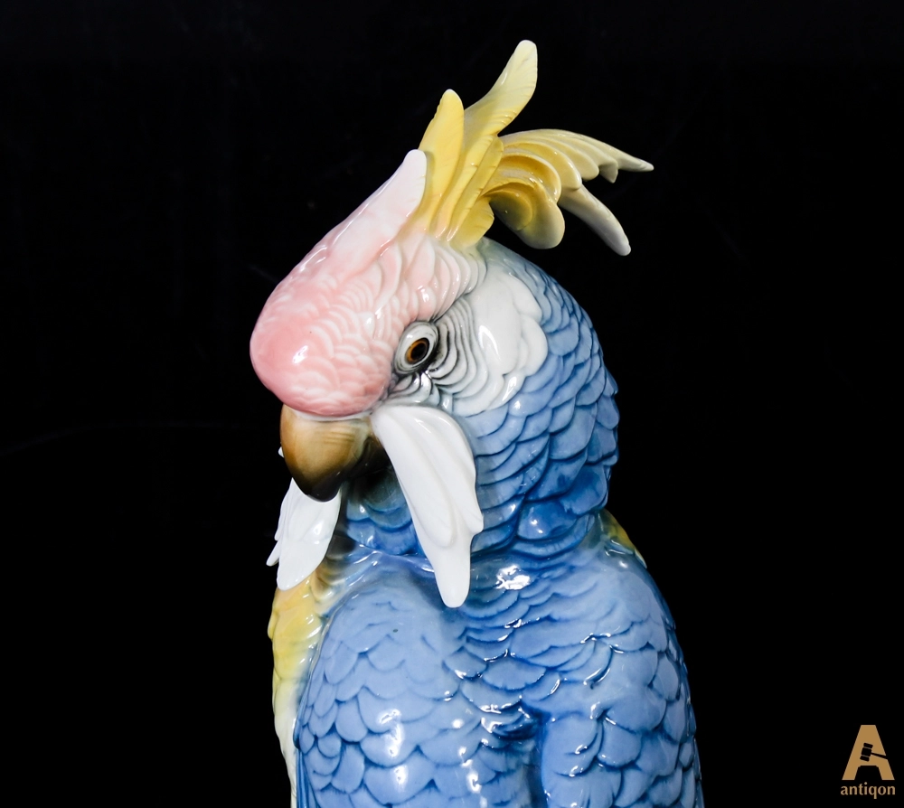 Porcelain figurine Blue Parrot Karl Ens 