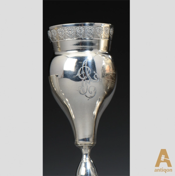 Silver glass. Russia. 