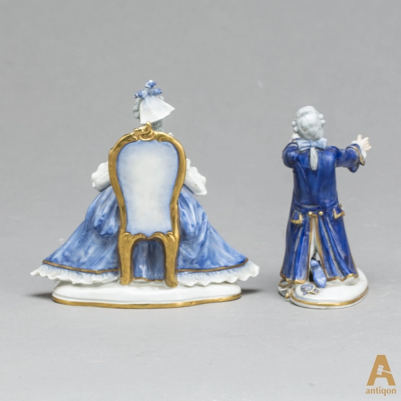 Groupe en porcelaine Couple romantique