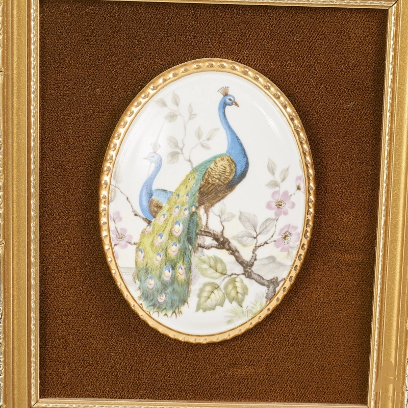 A pair of porcelain paintings 