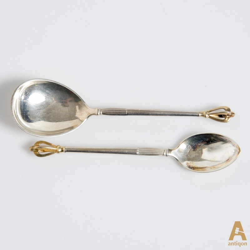 A set of silver spoons