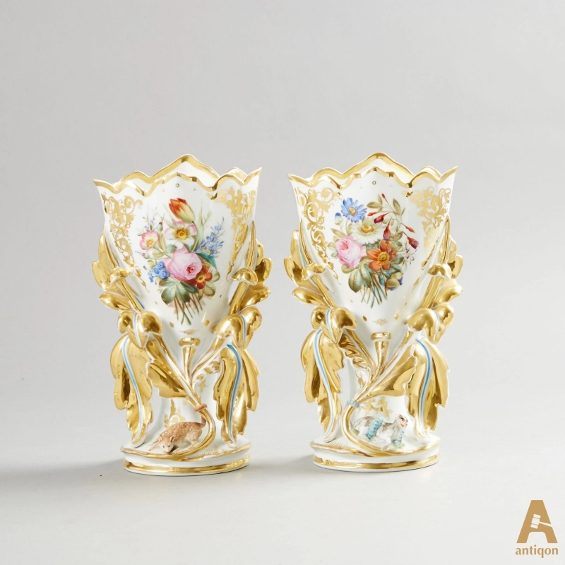 A pair of porcelain vases