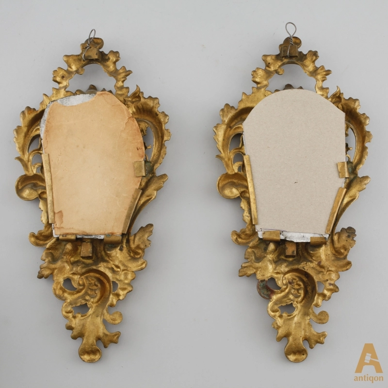 A pair of wall sconces. Rococo