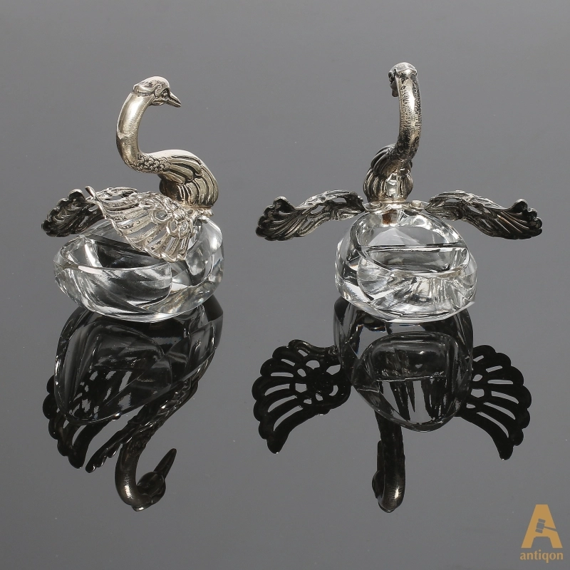 A pair of salt cellars 