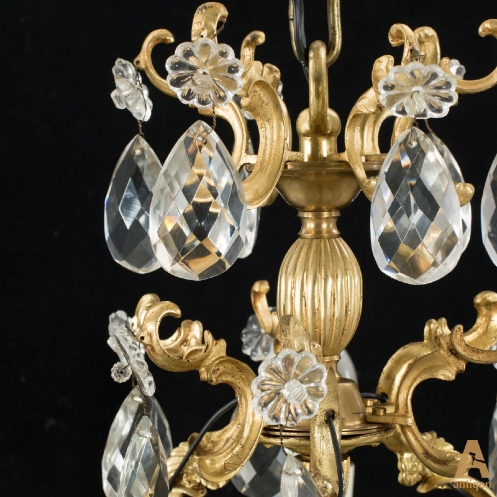Six-candle chandelier in Rococo style. Europe. First half of 20th century 