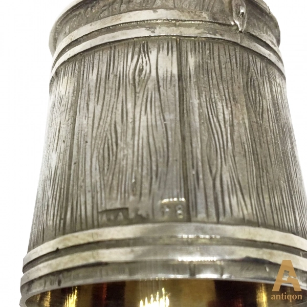 Silver glasses for vodka