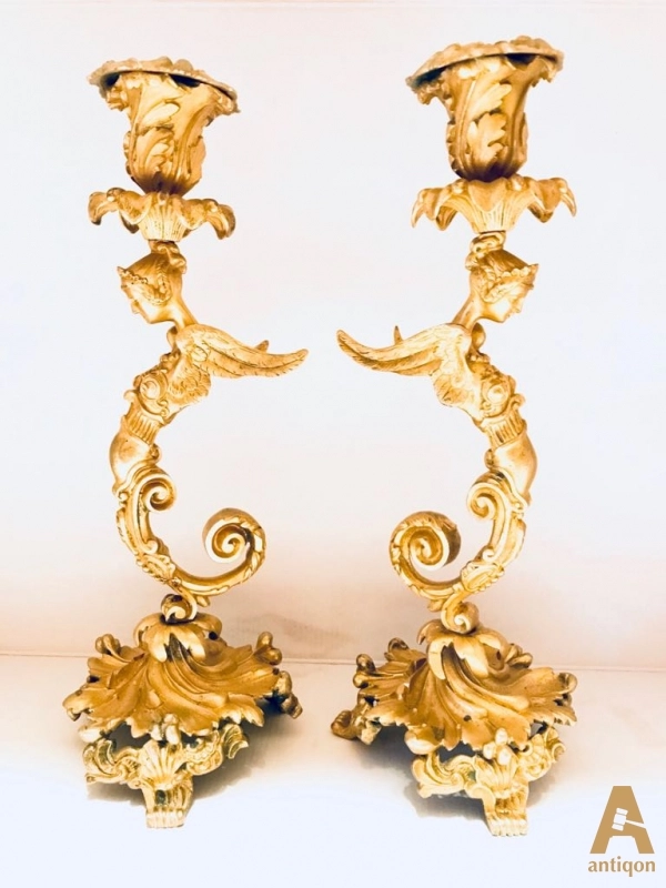 Bronze candlesticks